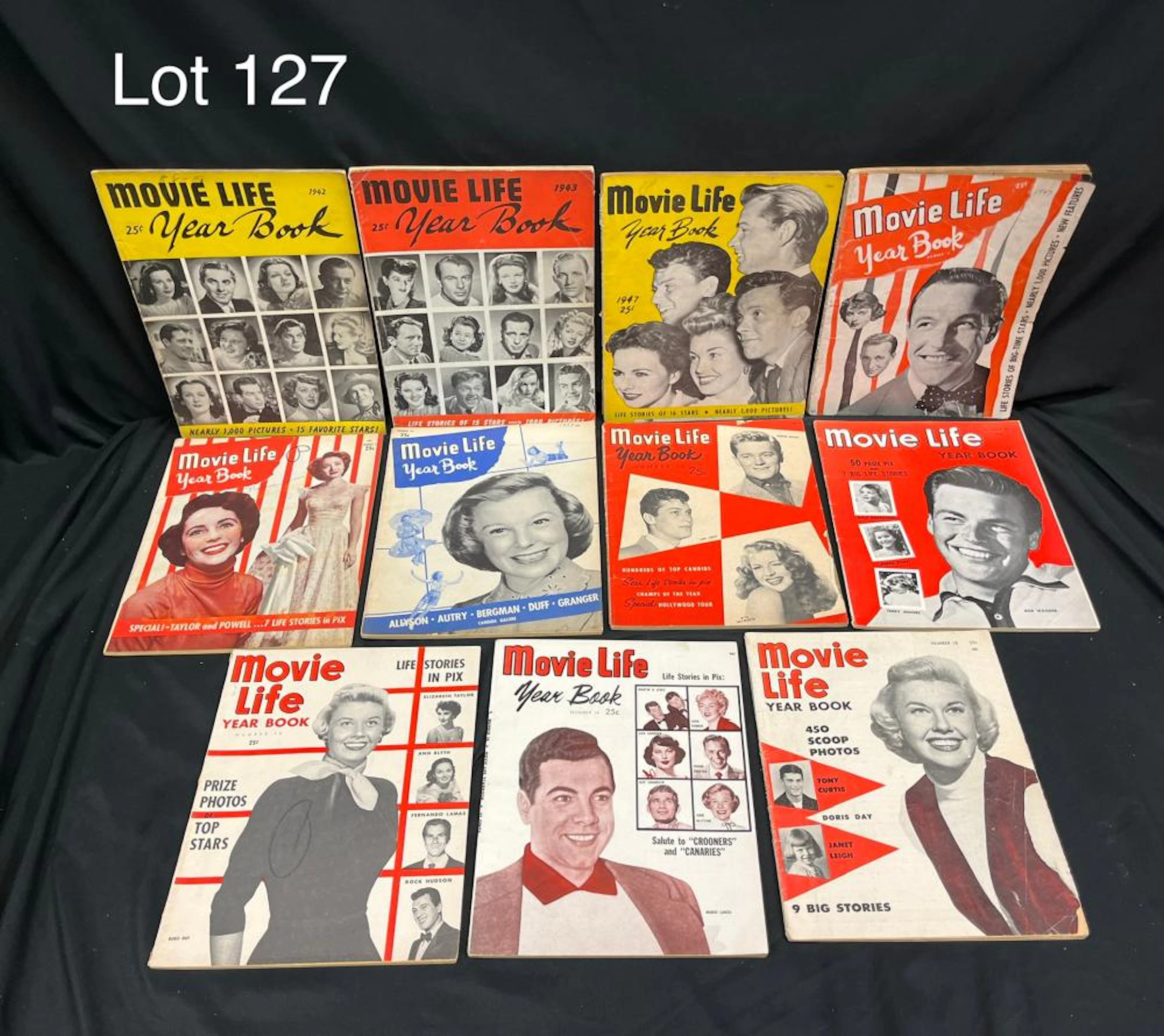 Selection of Midcentury "Movie Life Yearbook" Magazines