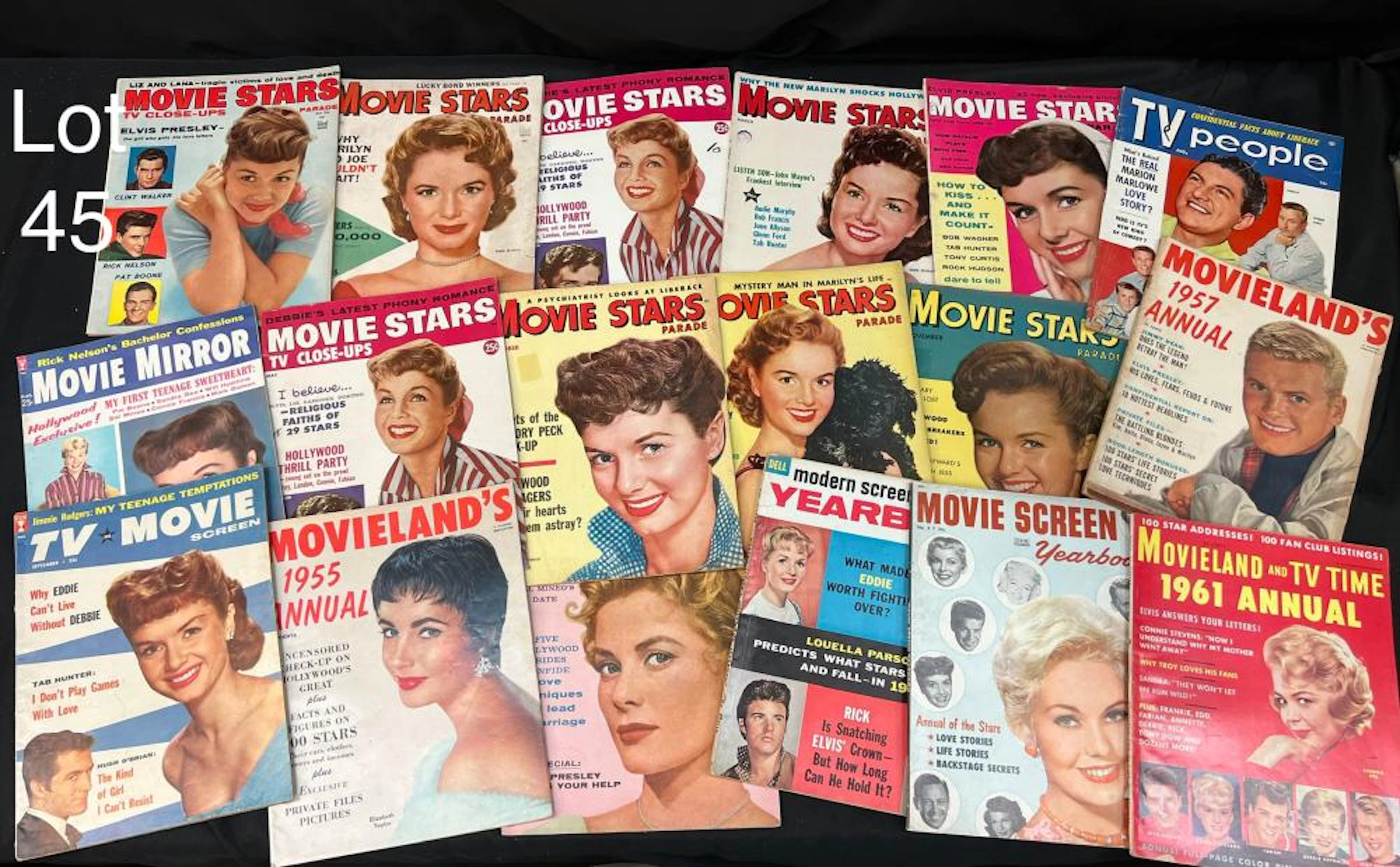 Group of 1950s/1960s Movie Star Magazines Including Debbie Reynolds Covers