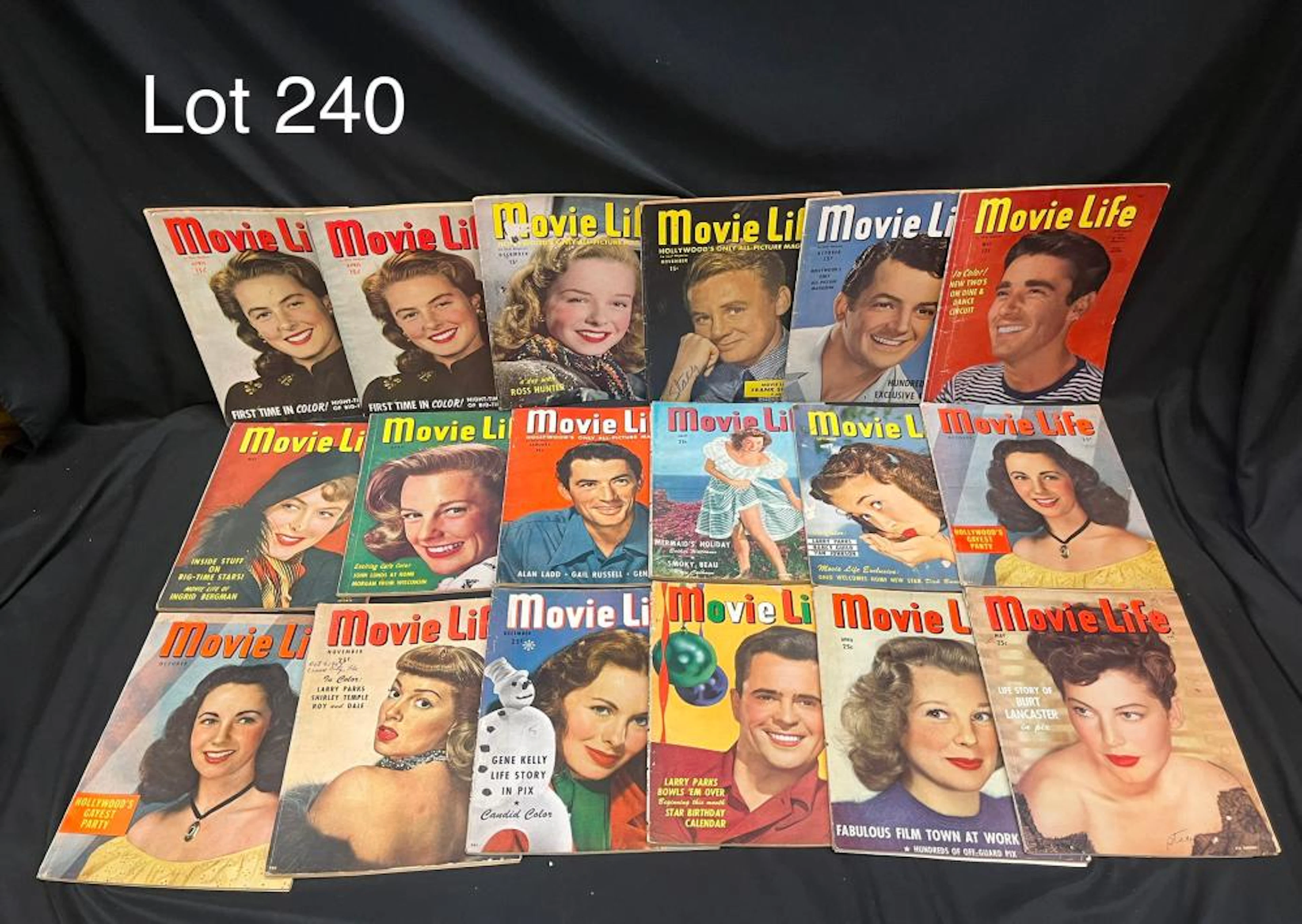 Large Collection of 1940s "Movie Life" Celebrity Magazines