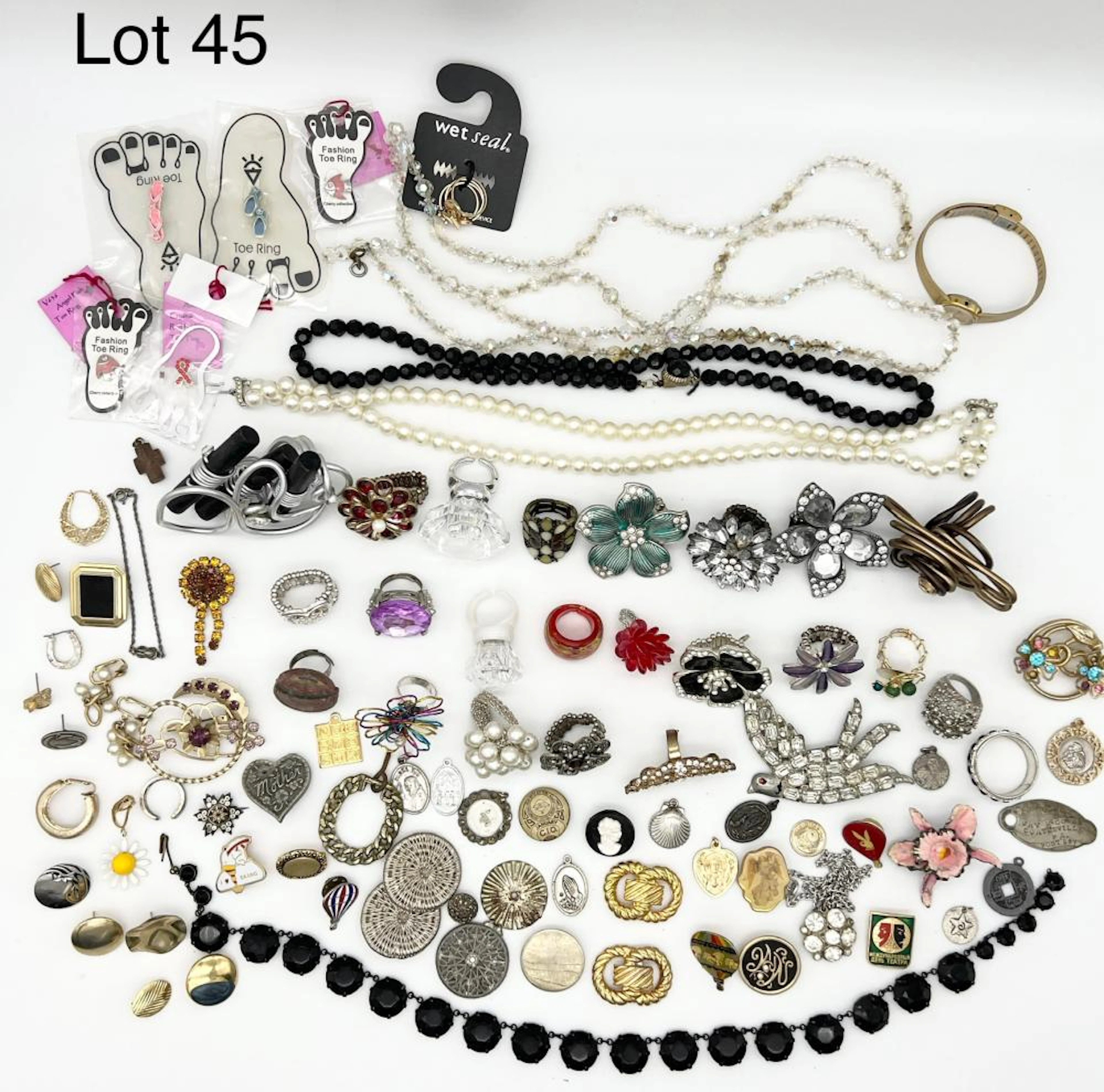 Group of Costume Jewelry Including Many Cocktail Rings