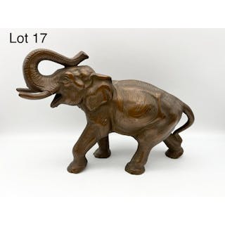 Bronze Patinated Cast Iron Elephant