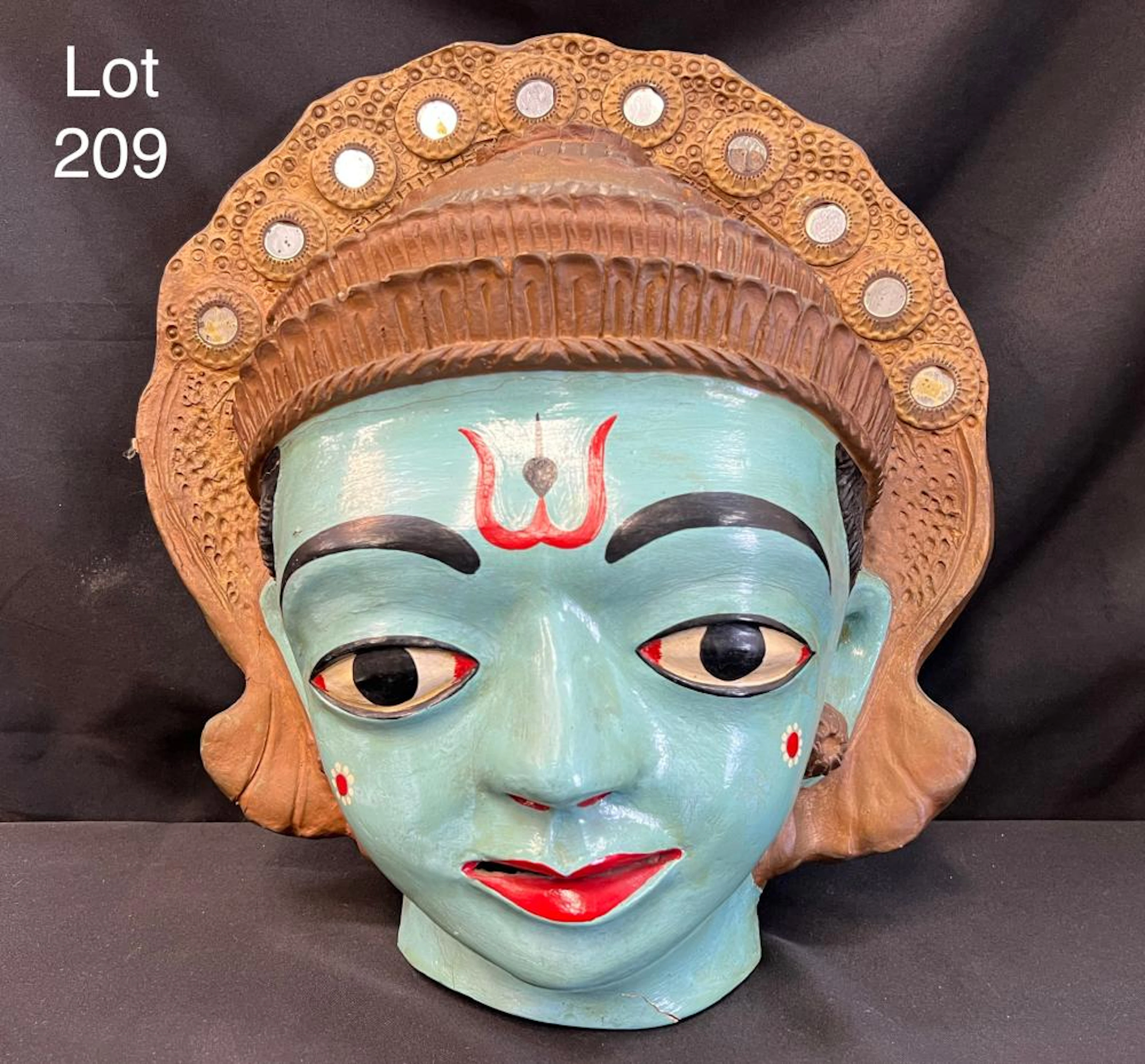 Hindu Deity "Durga" Paper Mache Mask