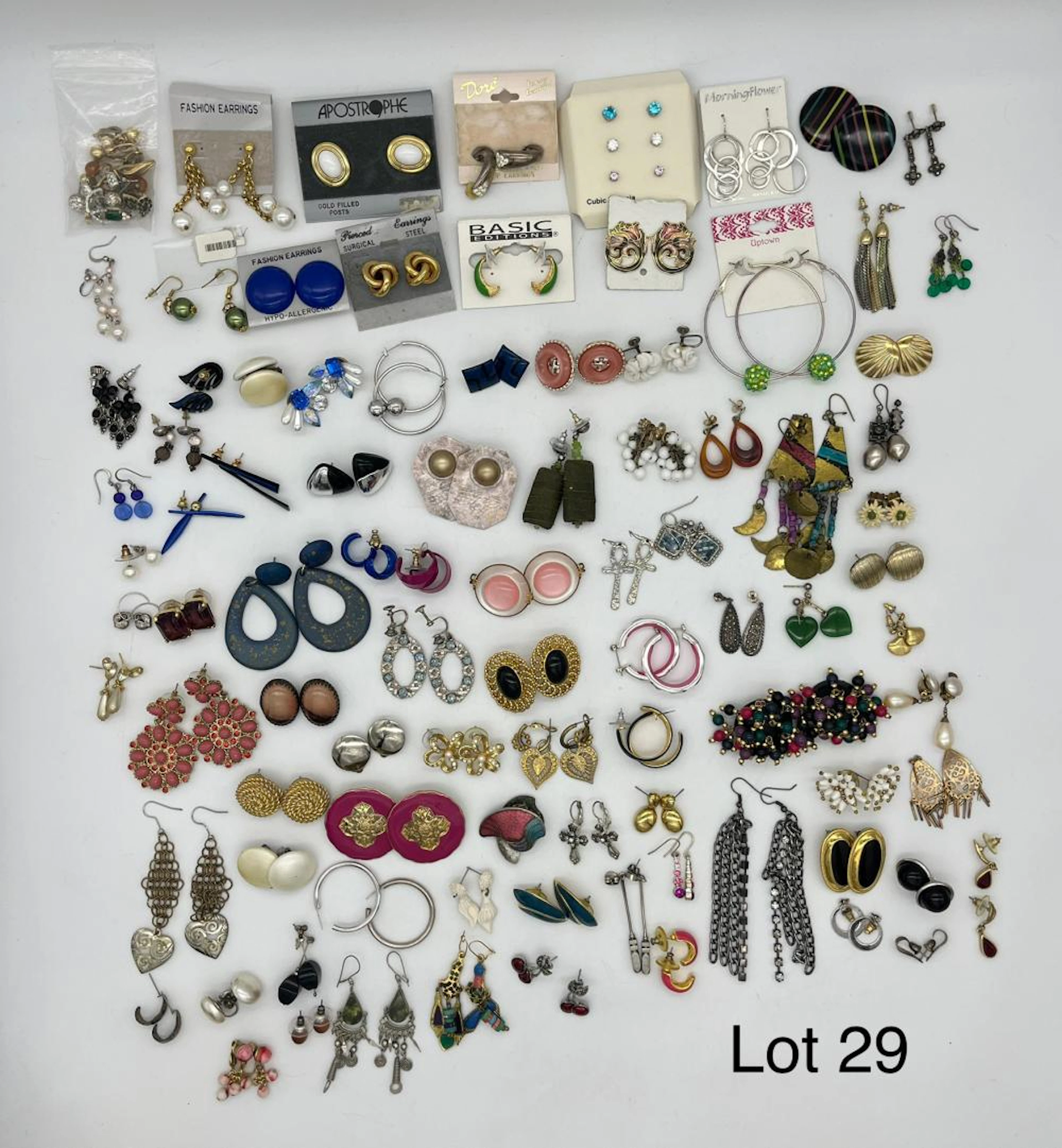 Collection of Costume Jewelry Earring Pairs