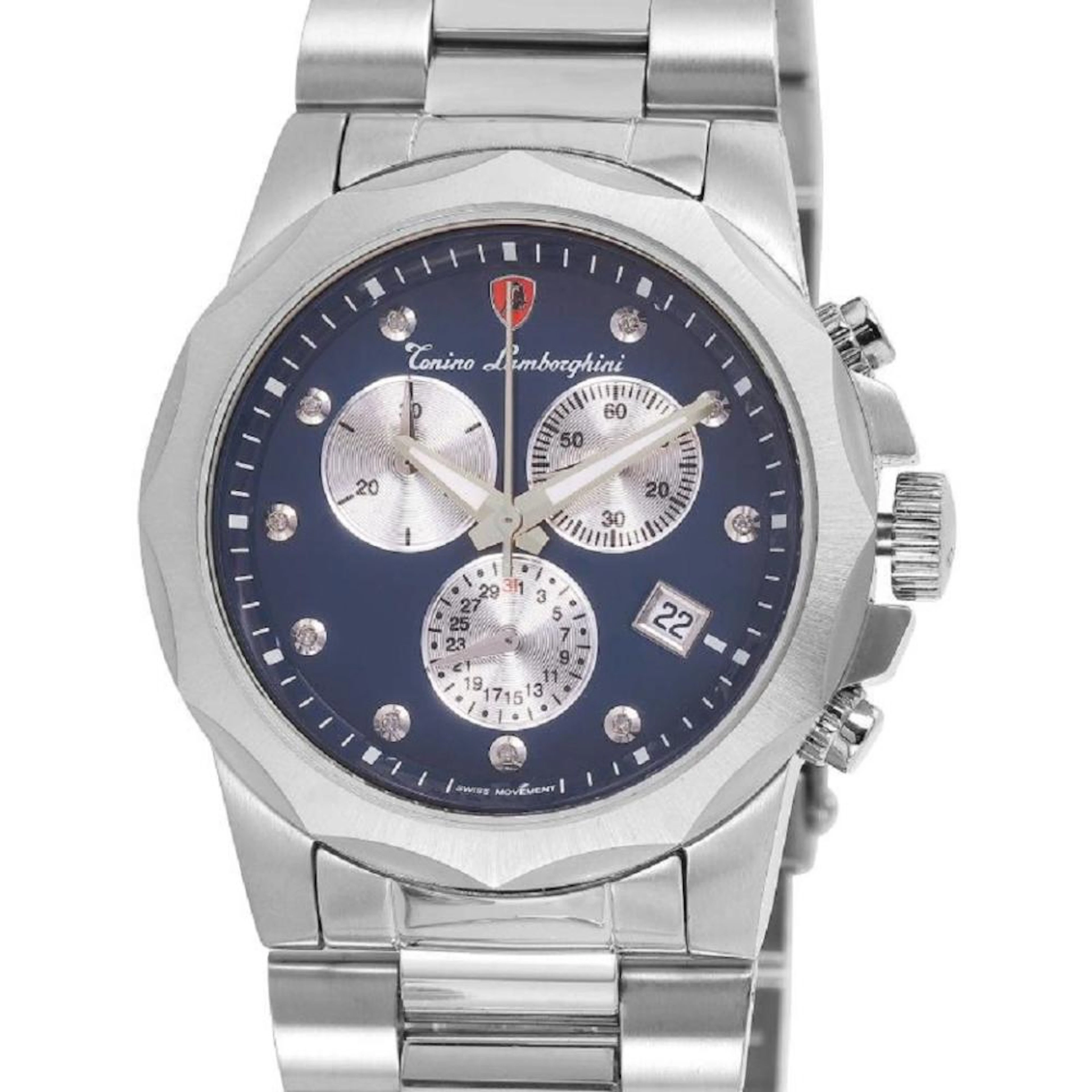 "Stainless Steel Diamond Watch (EN033D.105)" by Tonino Lamborghini - NIB