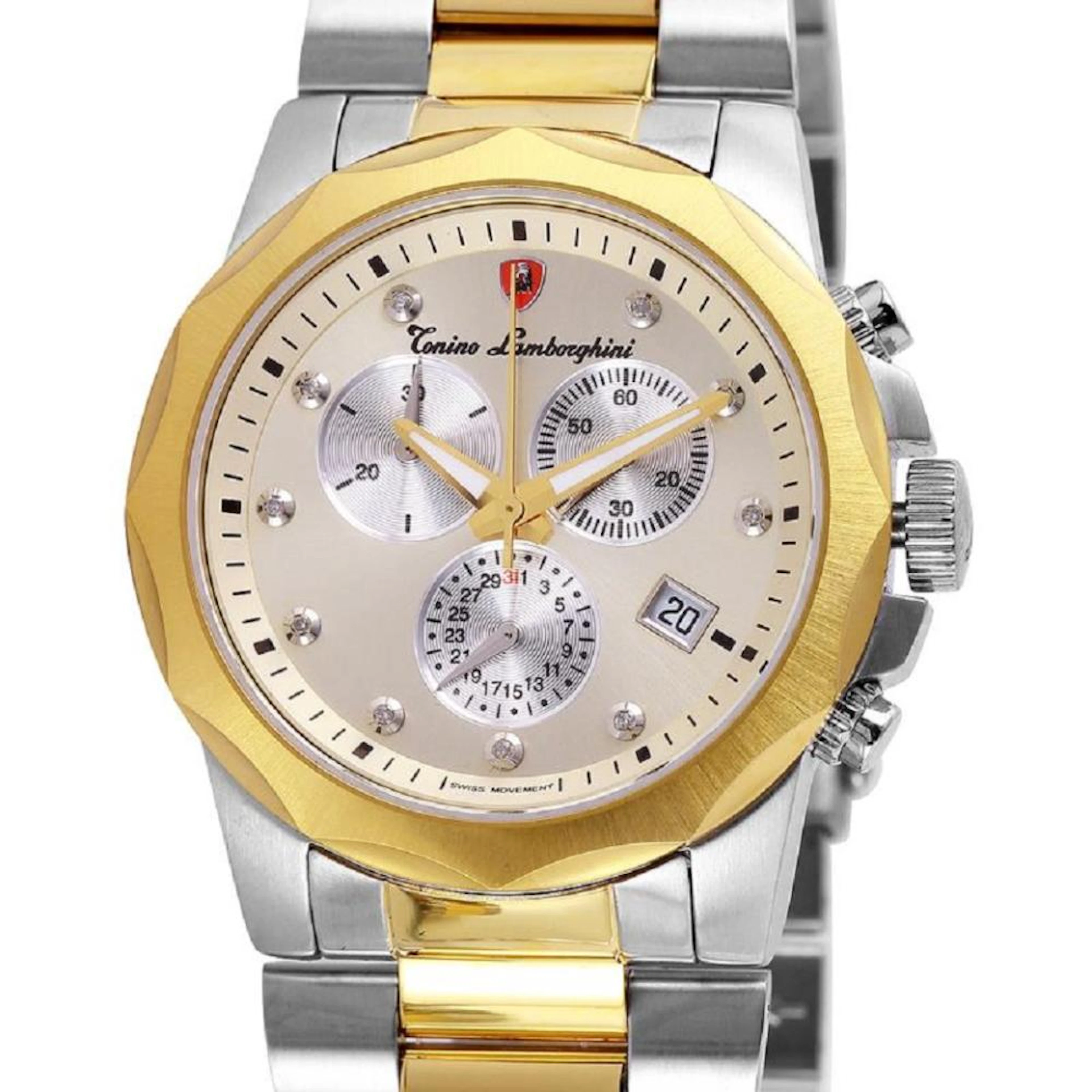 "Stainless Steel Diamond Watch (EN033D.306)" by Tonino Lamborghini - NIB