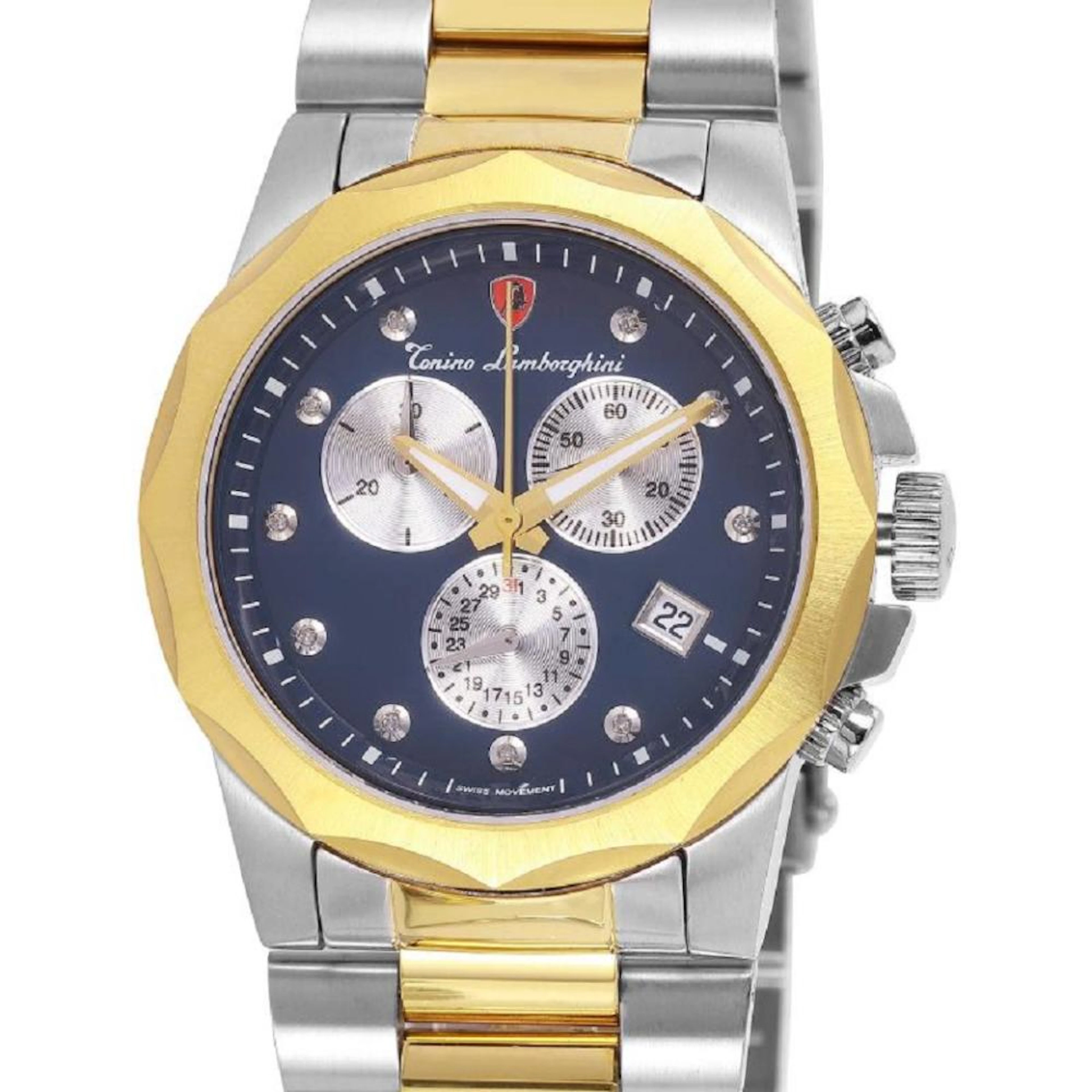 "Stainless Steel Diamond Watch (EN033D.305)" by Tonino Lamborghini - NIB