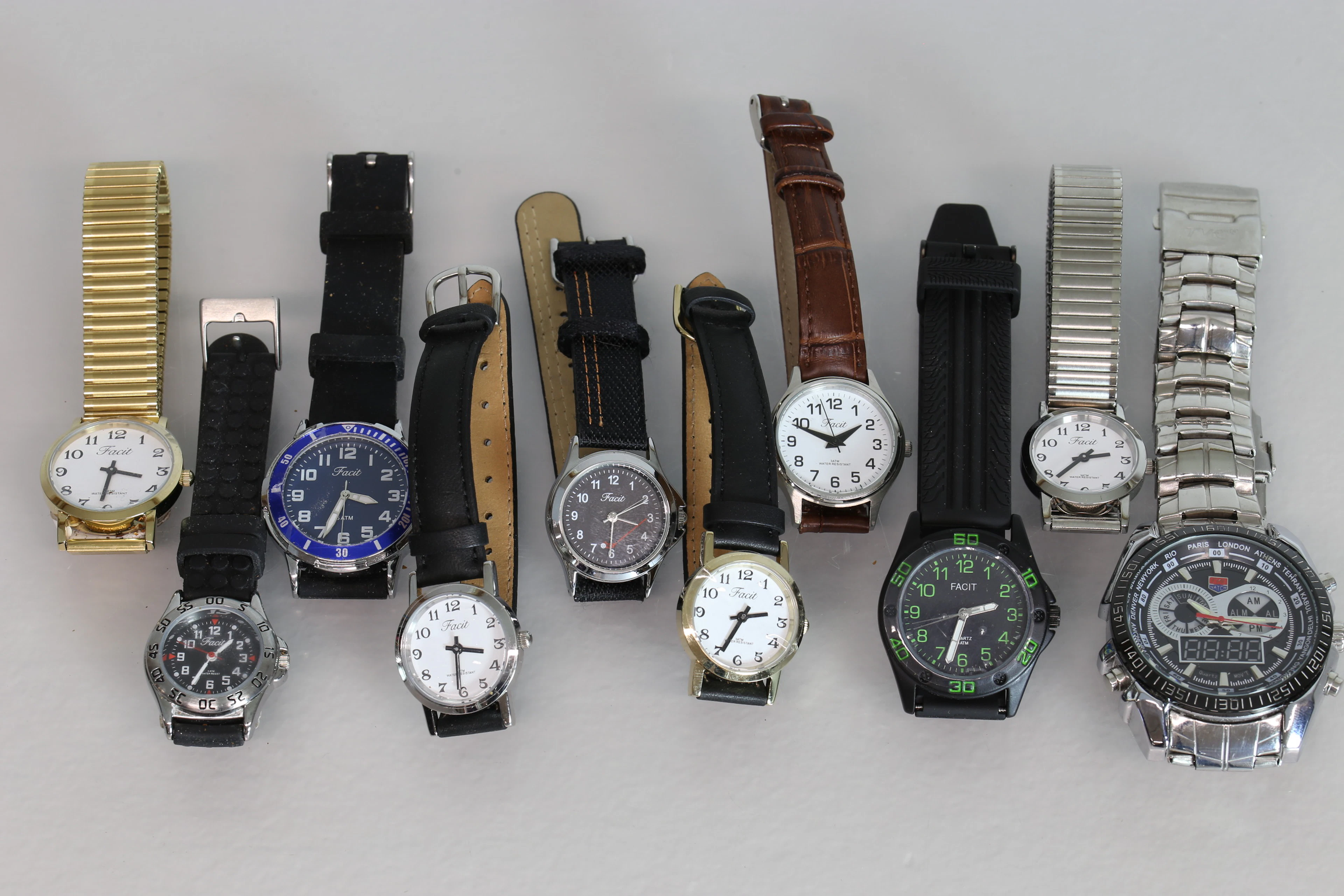 PARTI med armbandsur, Facit resp TVG Watch