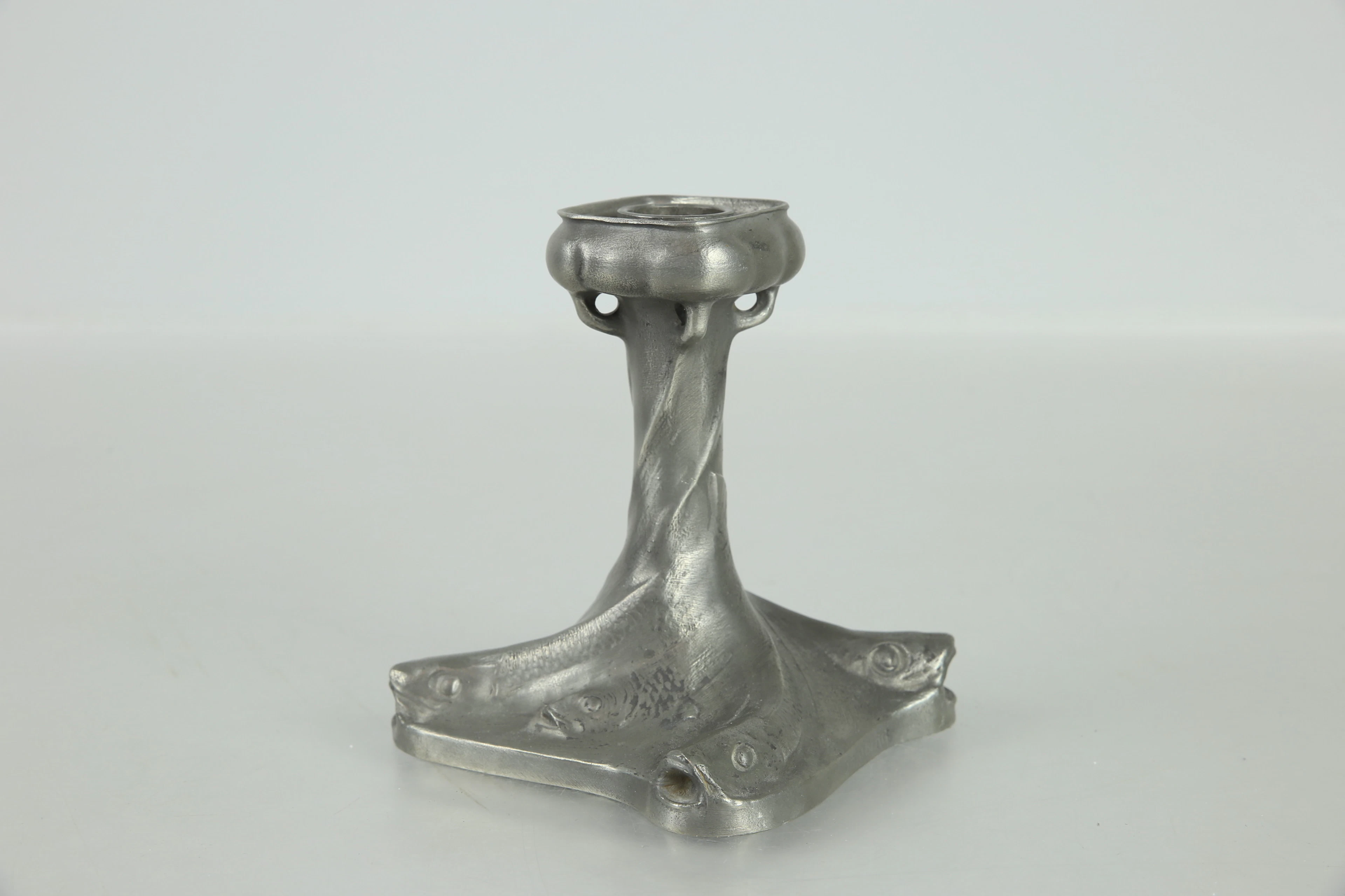 OLOF AHLBERG (1876-1956), ljusstake, tenn, Stockholm, 1978