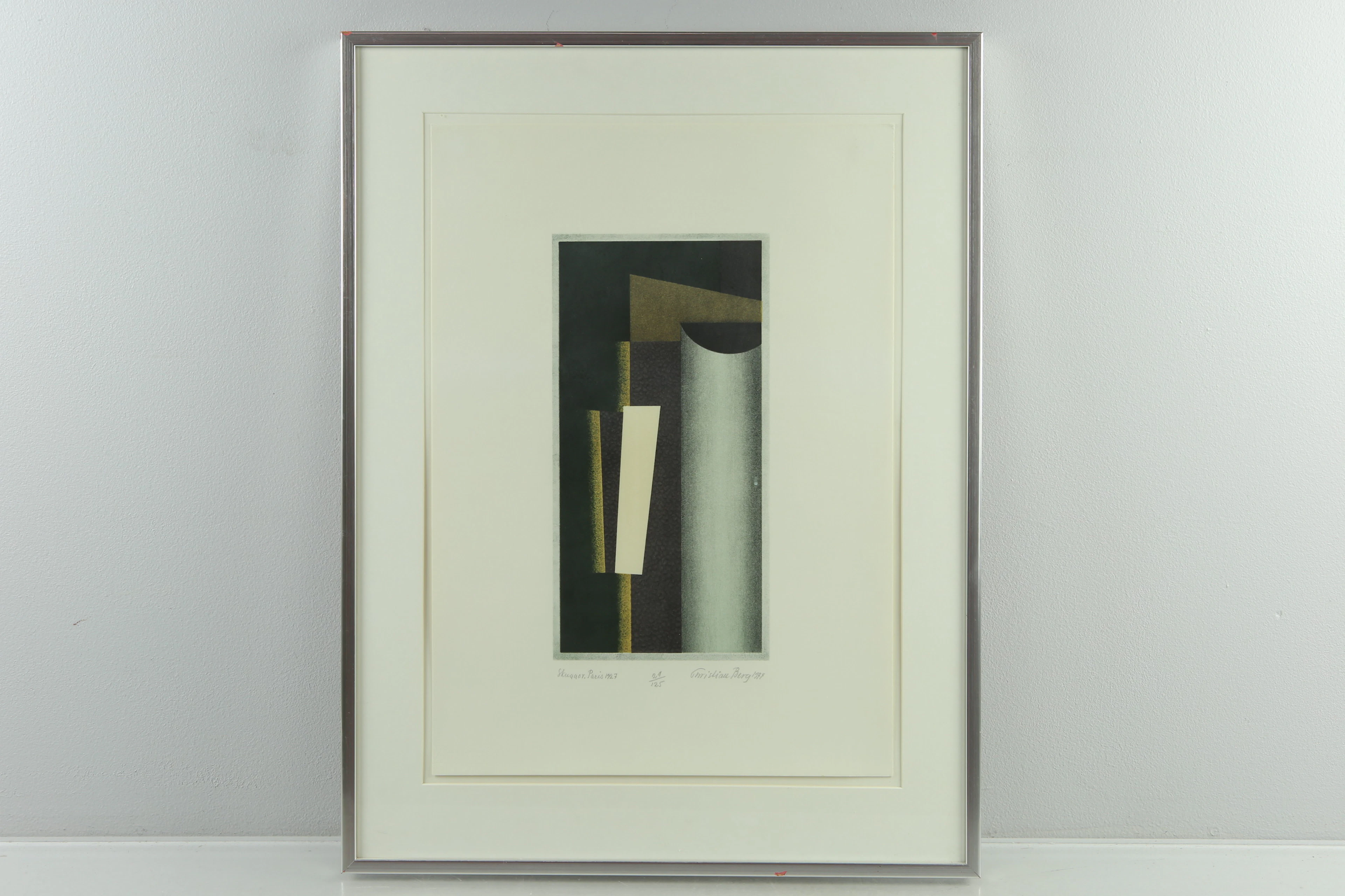 CHRISTIAN BERG (1893-1976), färglitografi, "Skuggor. Paris 1927"