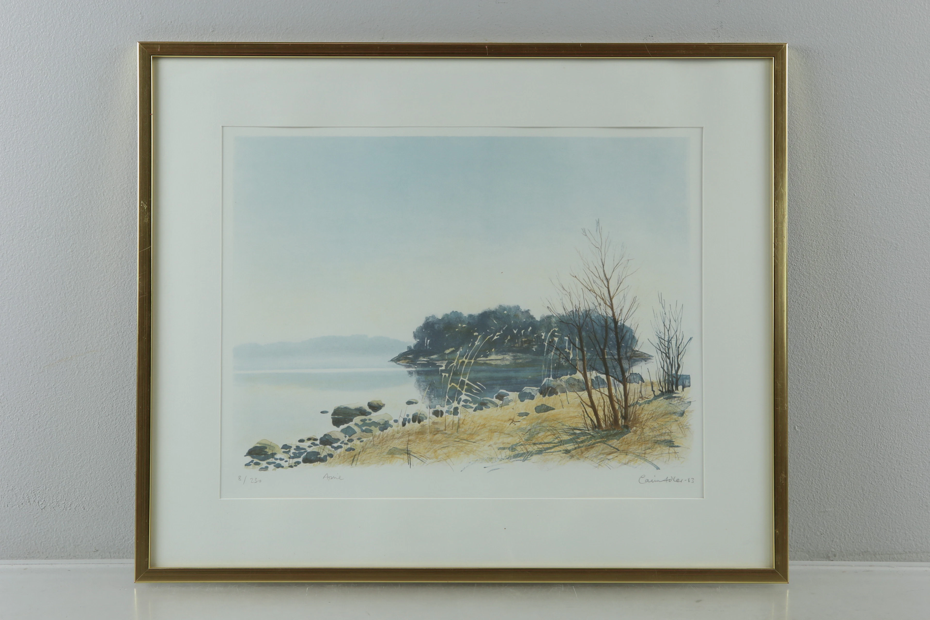 CARIN ADLER (1929), färglitografi, "April"