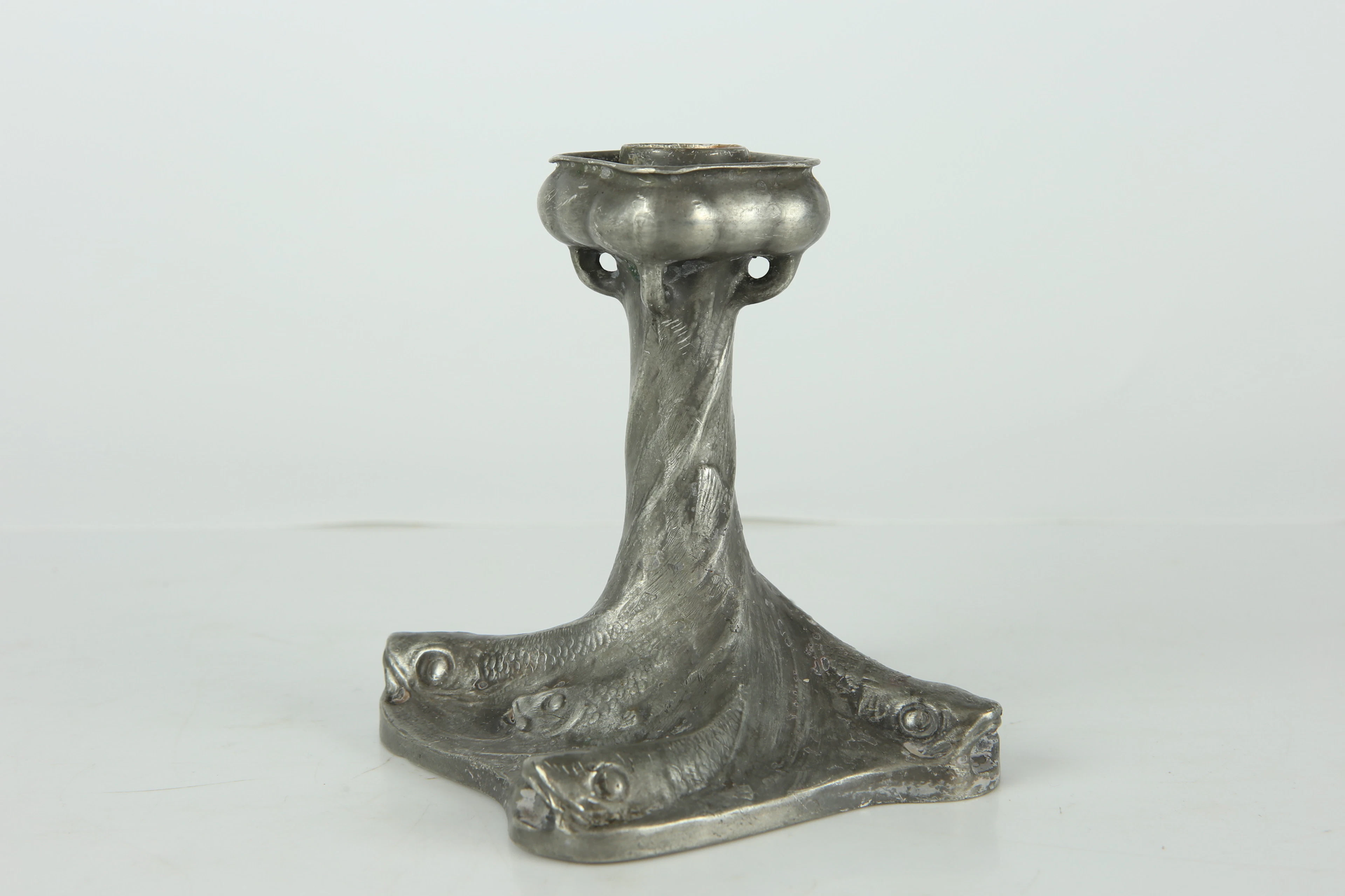 OLOF AHLBERG (1876-1956), ljusstake, tenn
