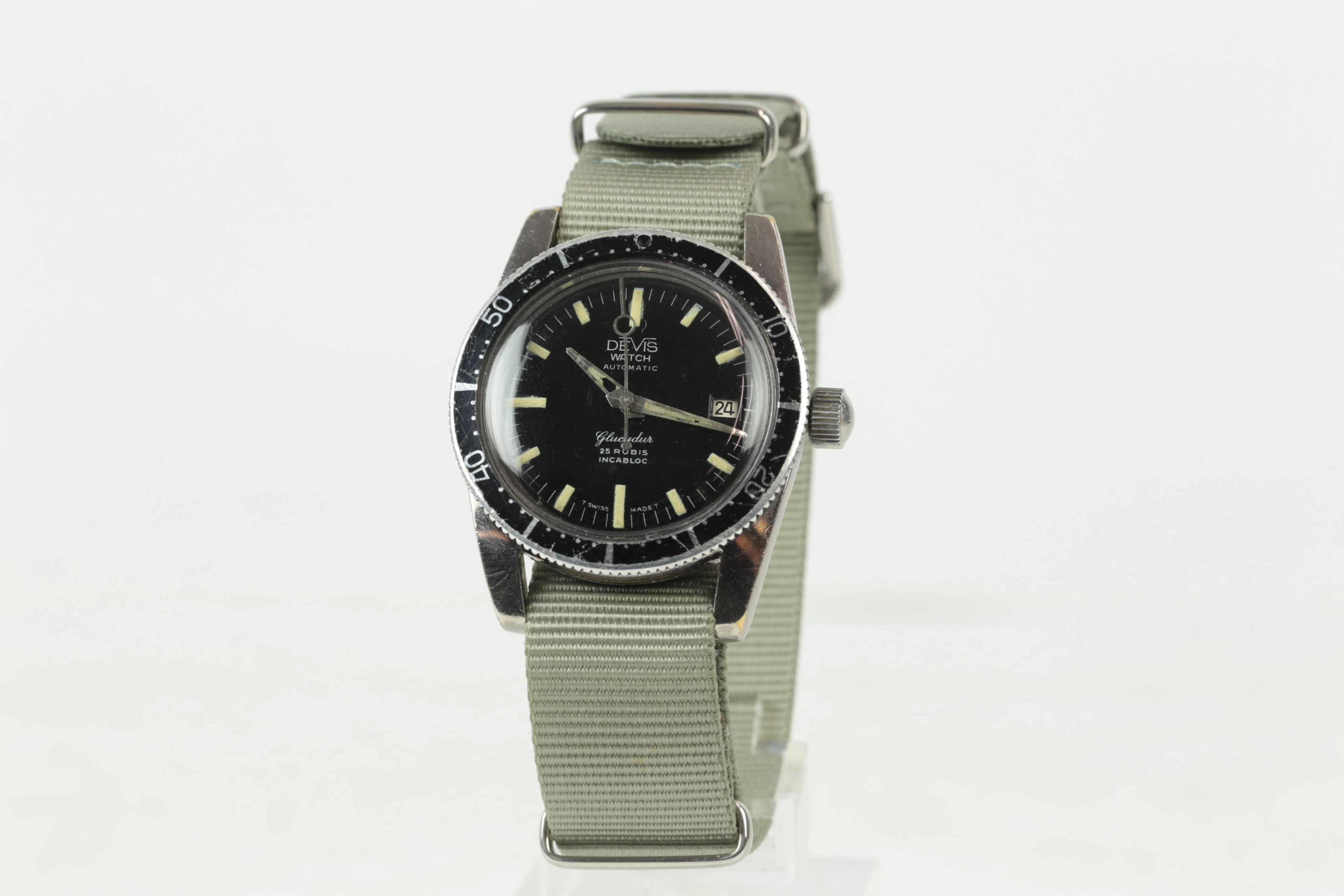ARMBANDSUR, Devis Watch Automatic Glucydur, förkromad metall