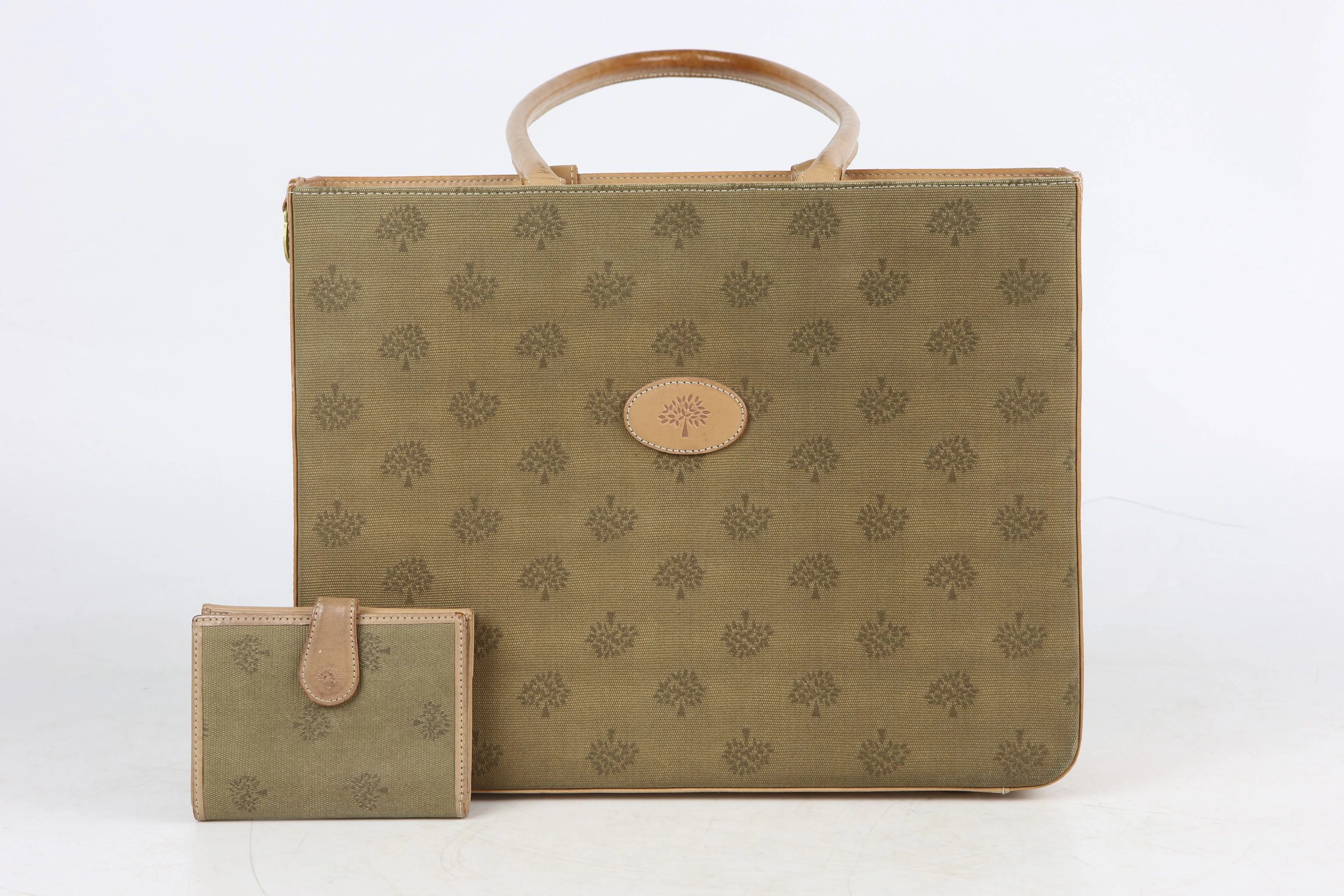 MULBERRY, handväska, samt plånbok, vintage, England