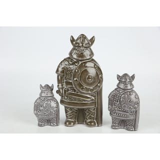 TAISTO KAASINEN, figuriner, 3 st, "Viking", Upsala-Ekeby