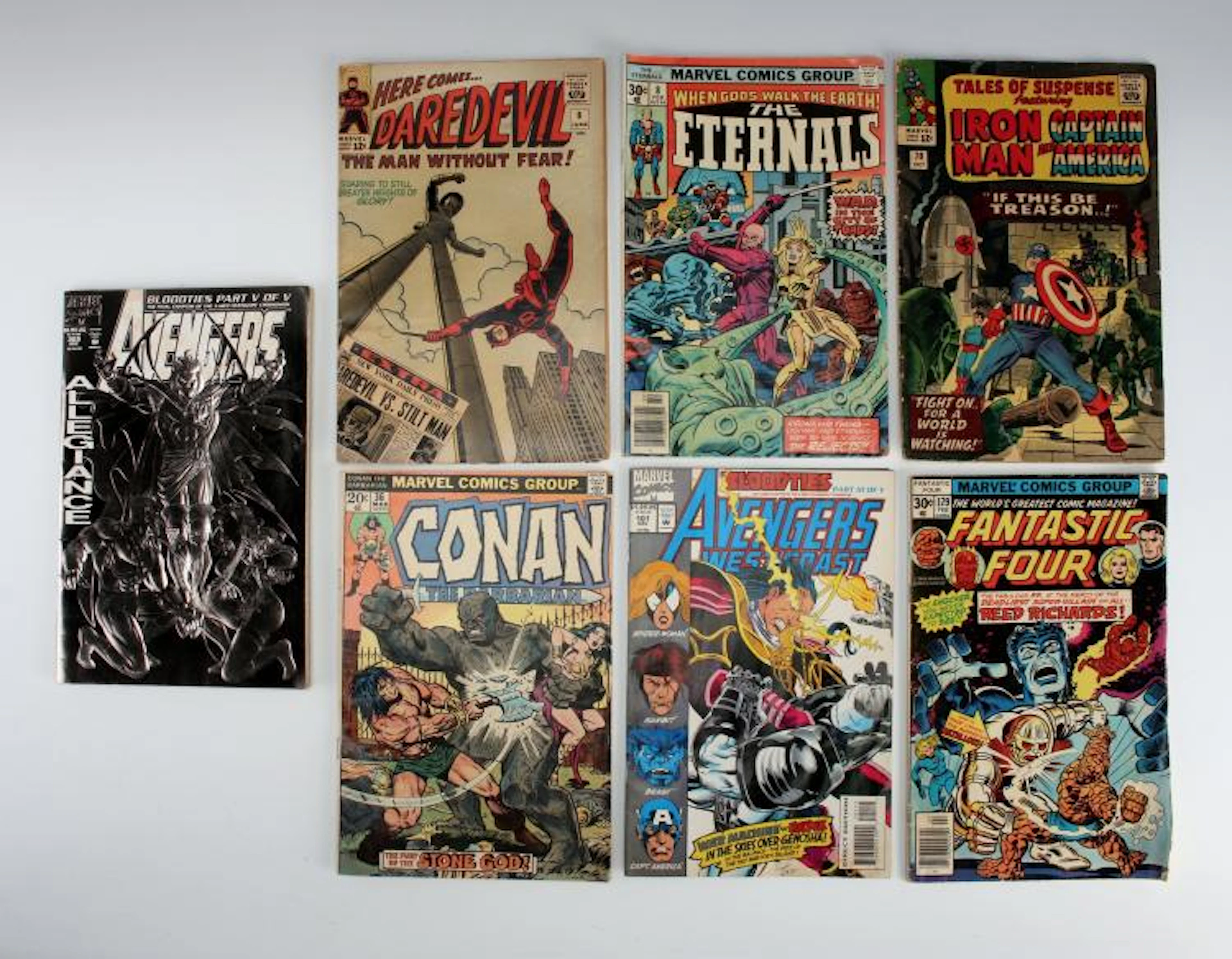 SEVEN VINTAGE MARVEL COMICS