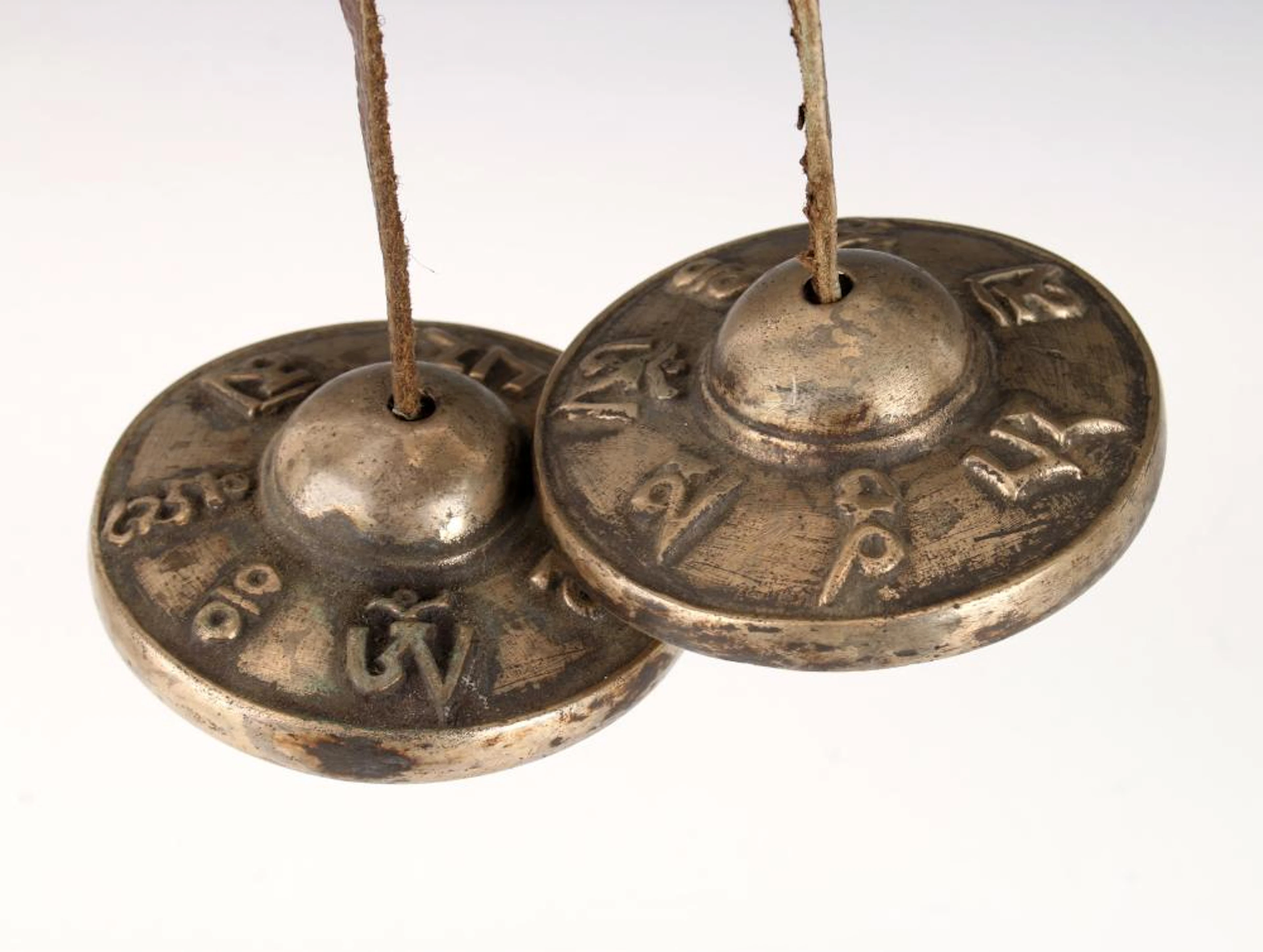 ANTIQUE TIBETAN HAND CYMBALS TINGSHAS