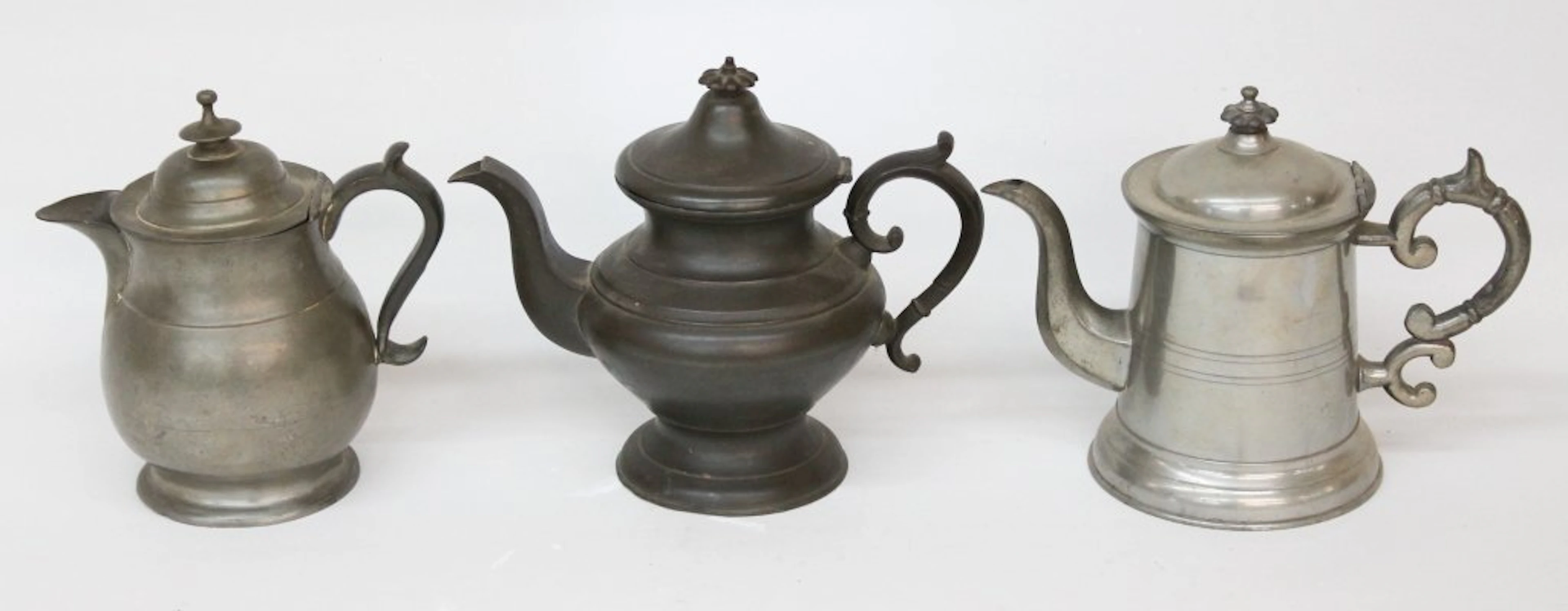 Three Massachusetts Pewter Items
