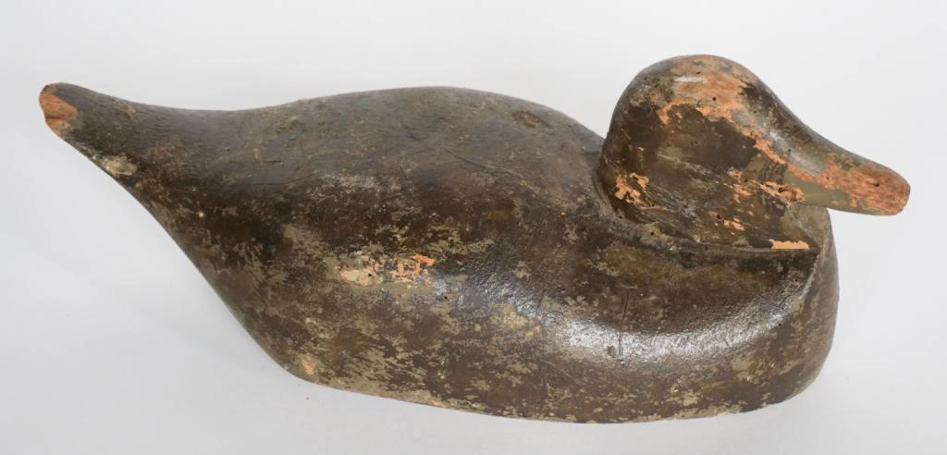 Antique Primitive Brown Duck Decoy