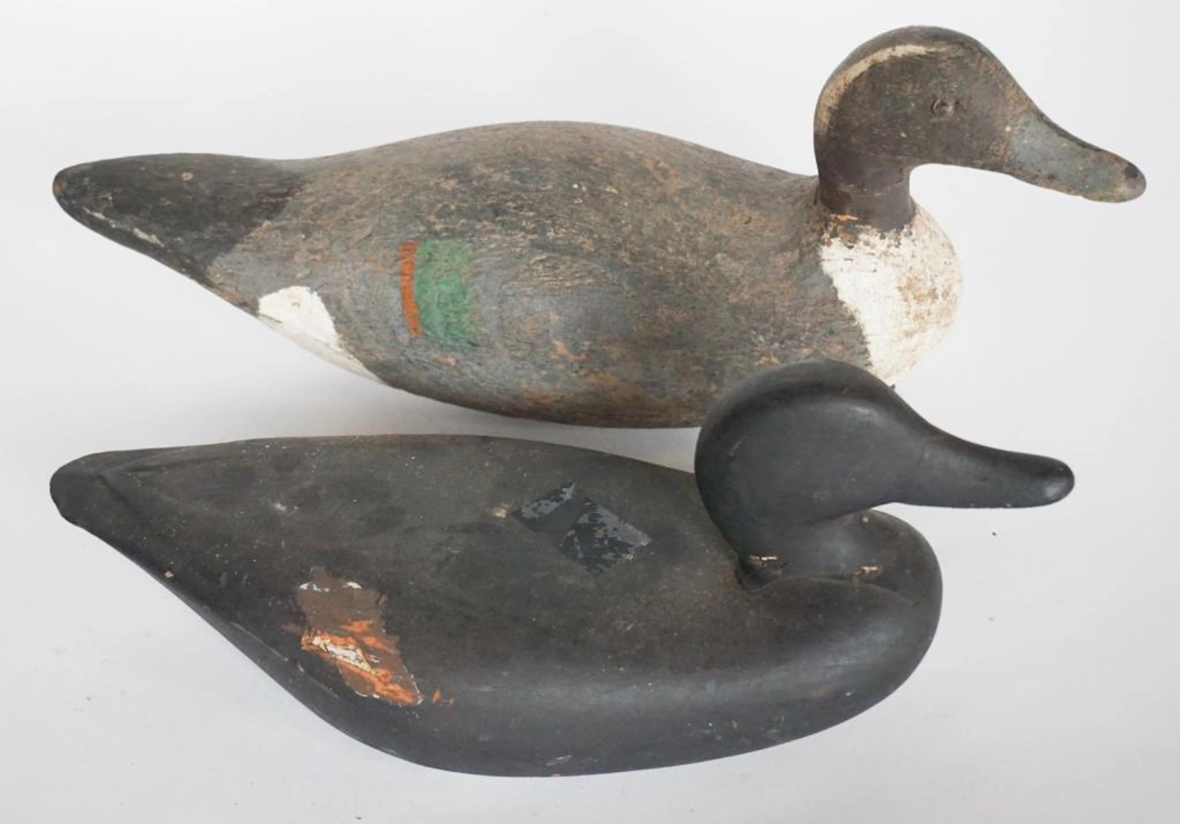 Two Antique Carved & Painted Duck Decoys