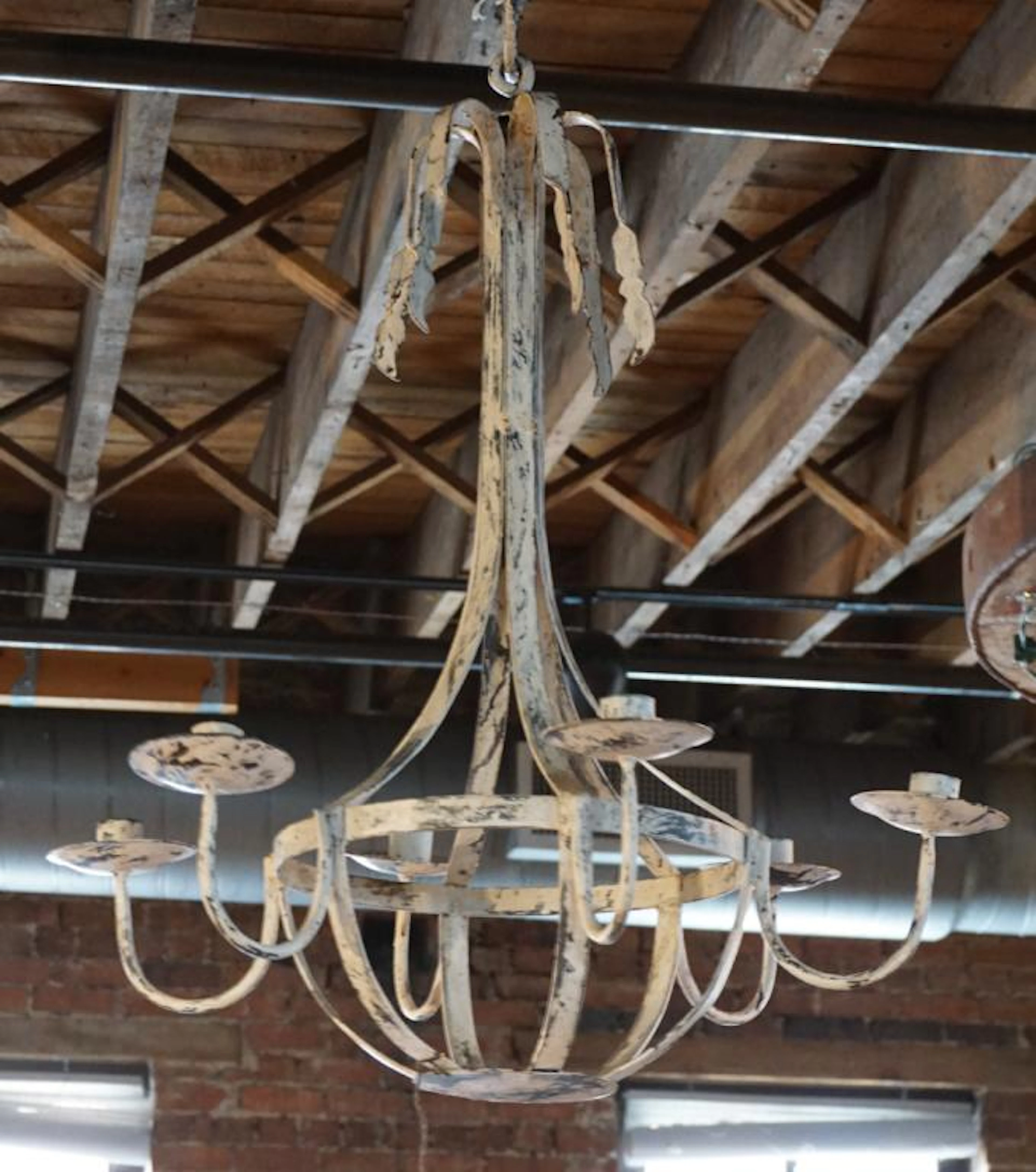 Tuscan Style SixLight Metal Candlelight Chandelier