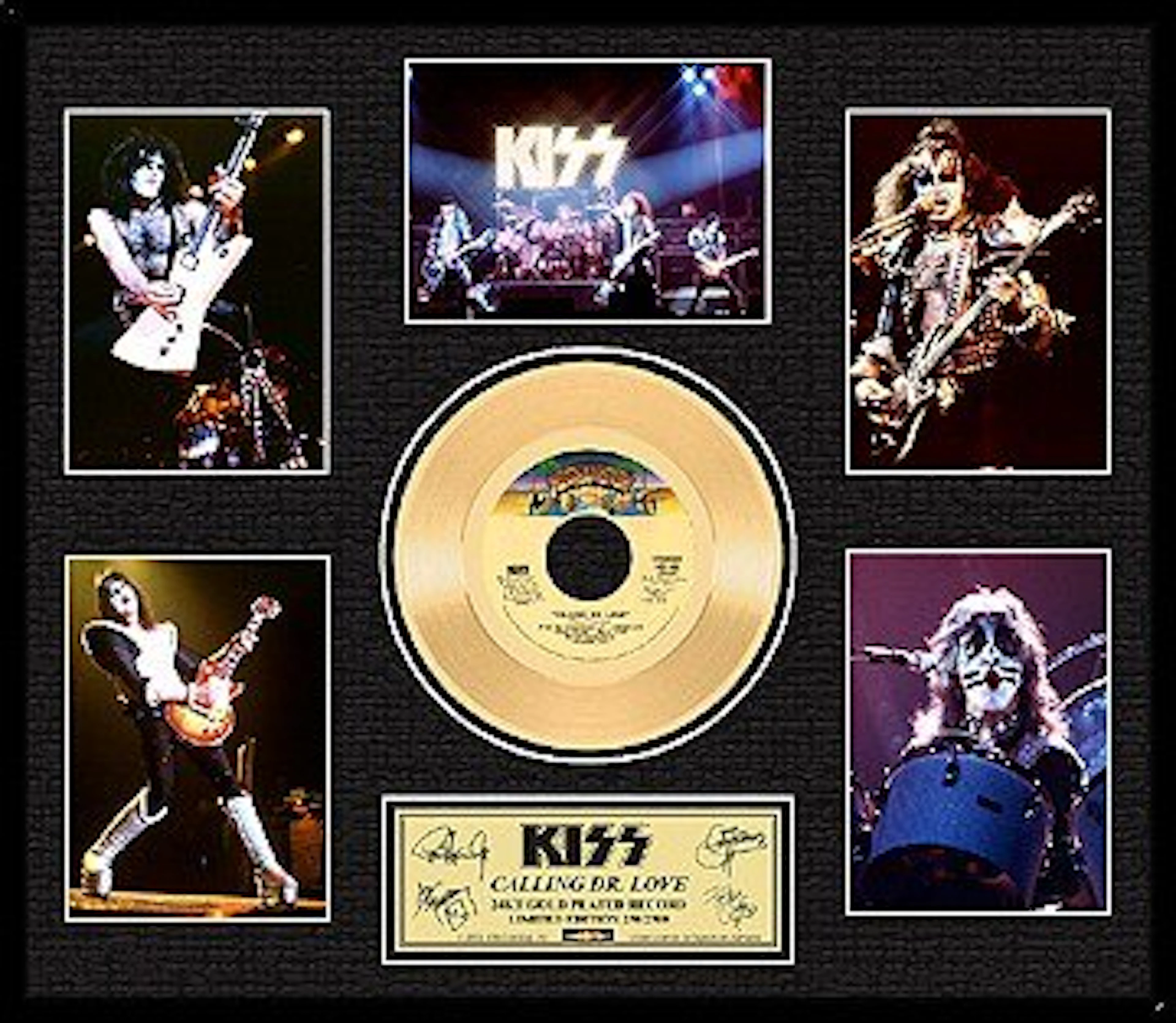 642: KISS ''Calling Dr. Love'' Gold LP