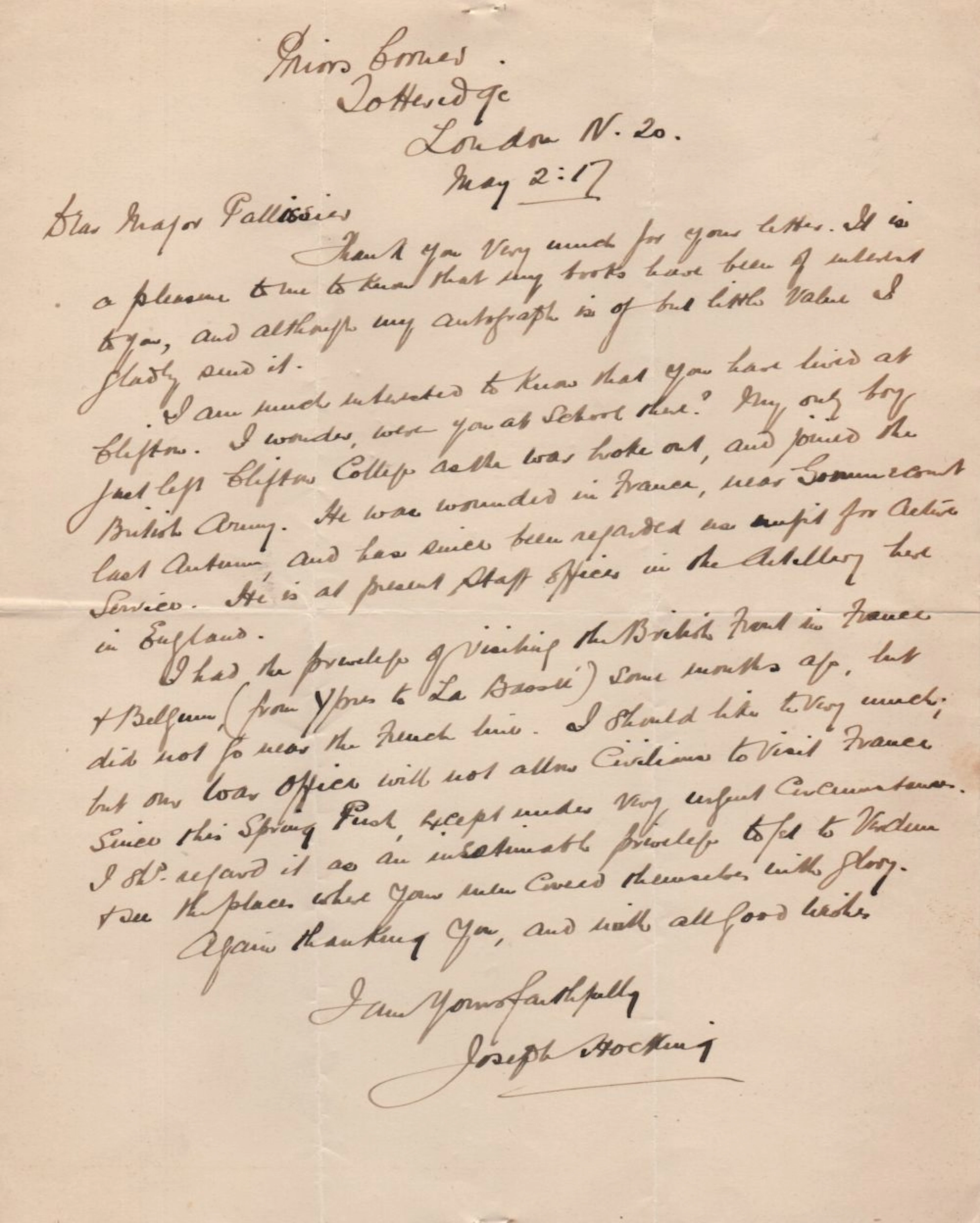 LITERATURE: A selection of World War I dated A.Ls.