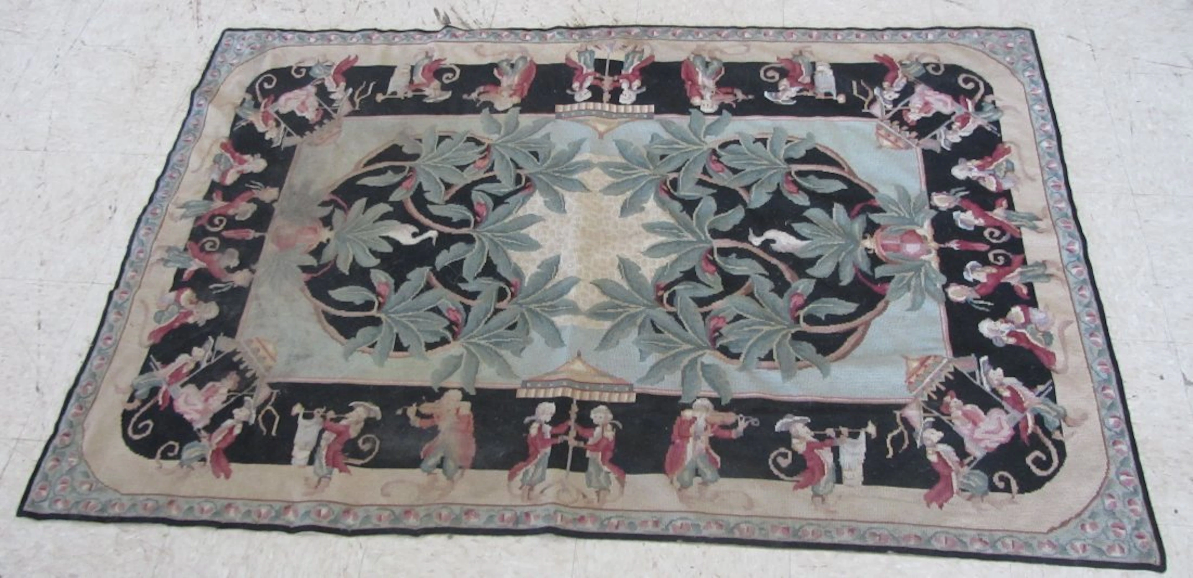 Fine Quality hand made rug with monkeys