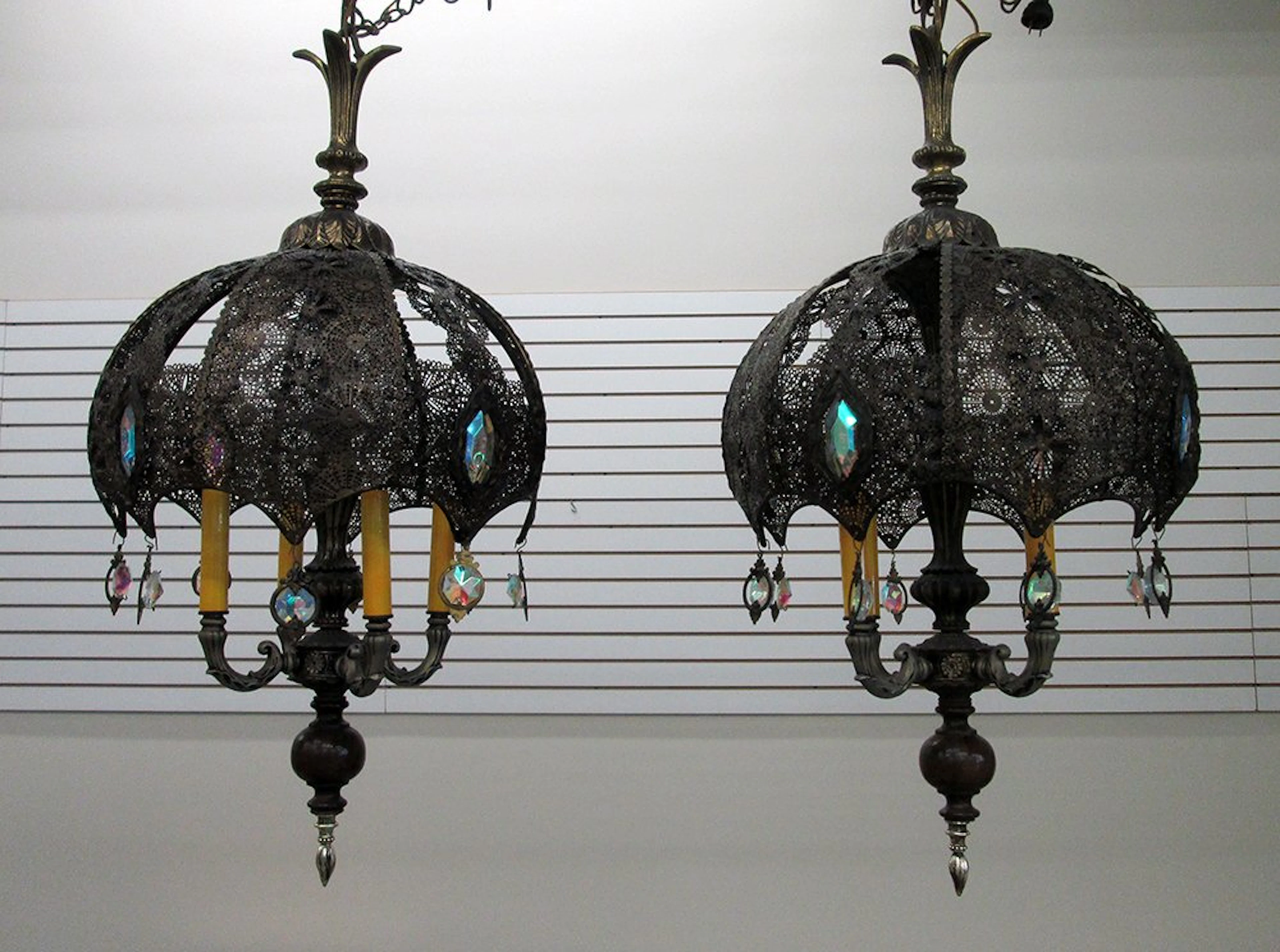 Vintage moroccan style hanging lamps