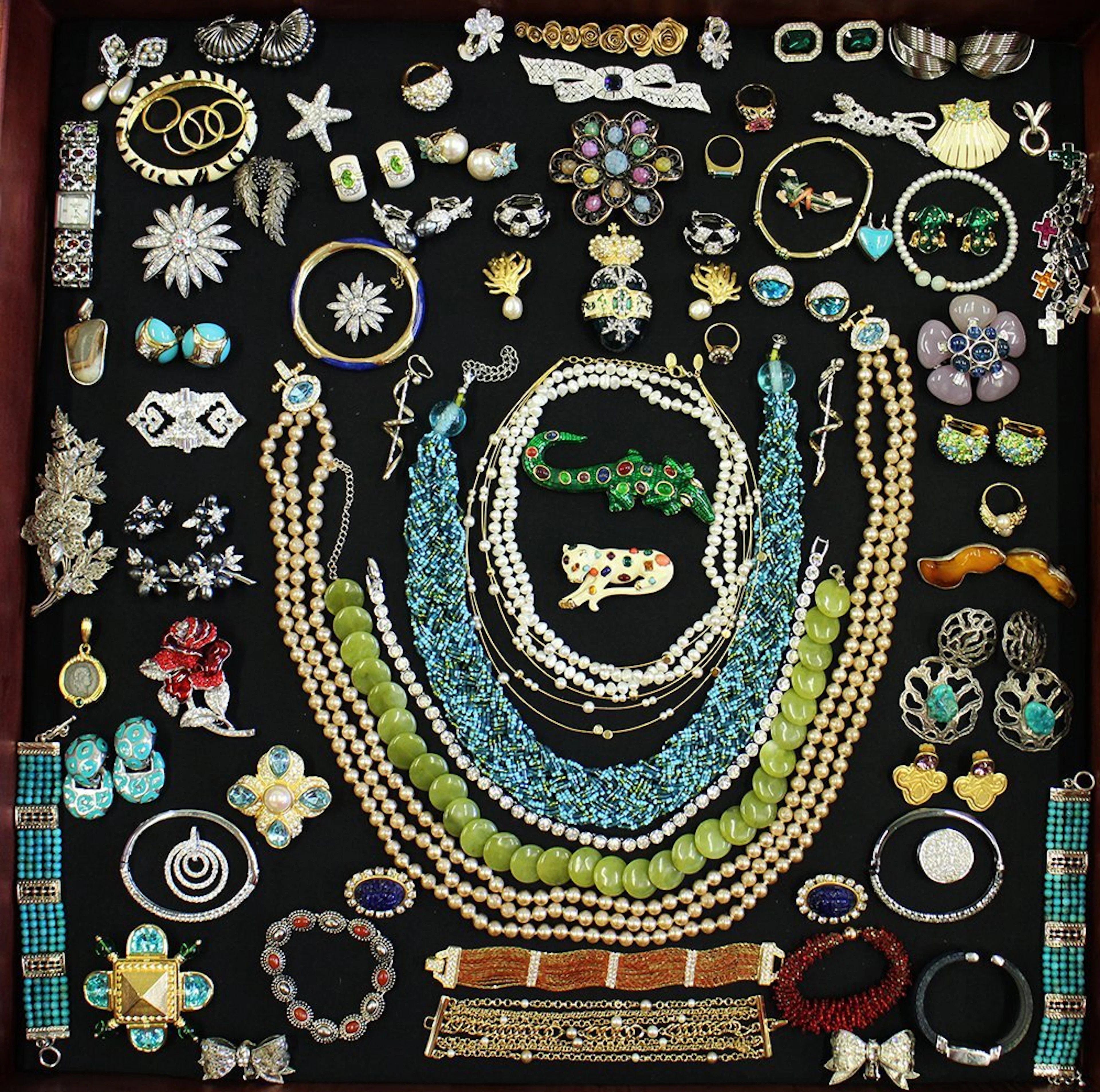 Designer costume & 14k jewelry