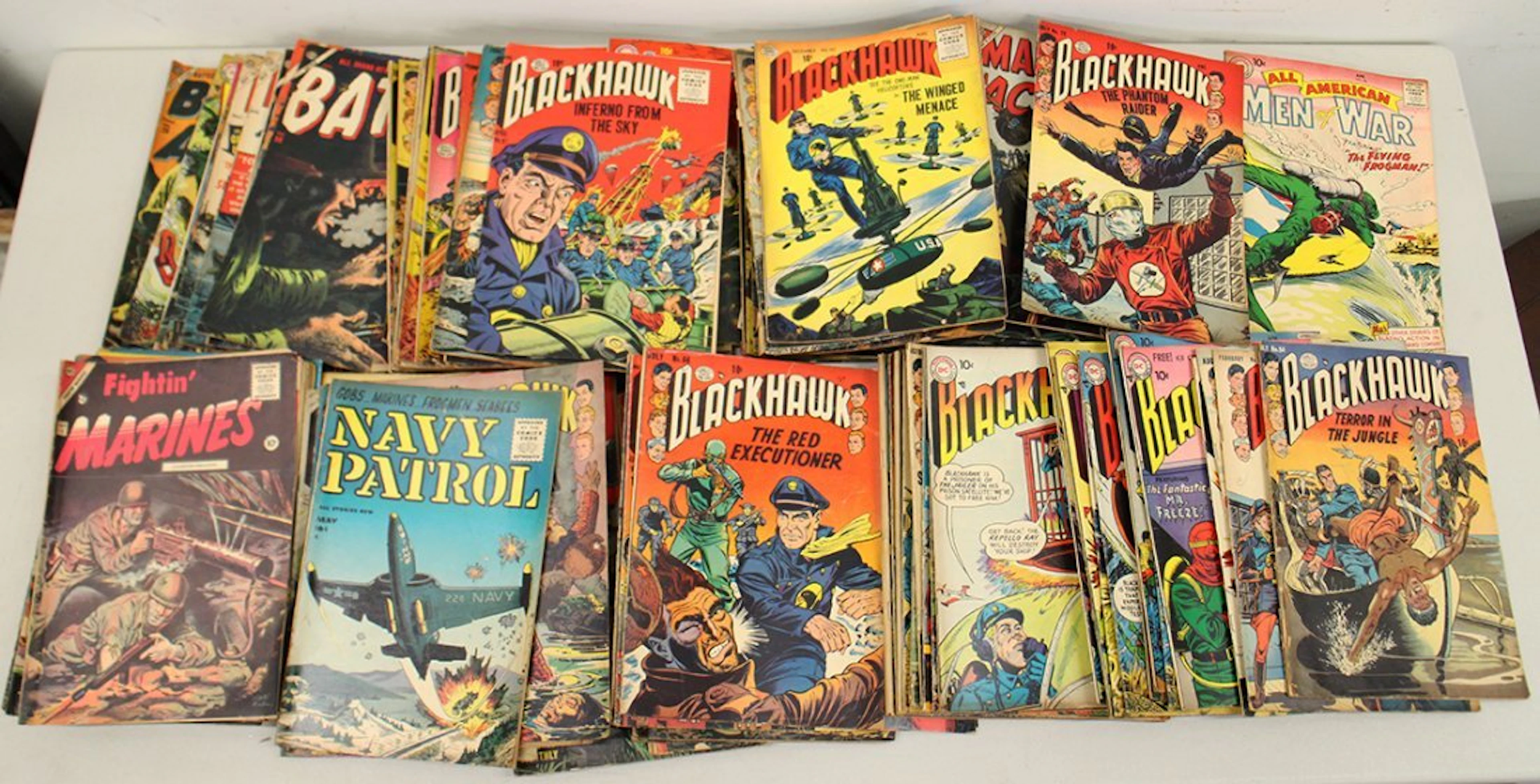 (145) vintage 1950's war comic books