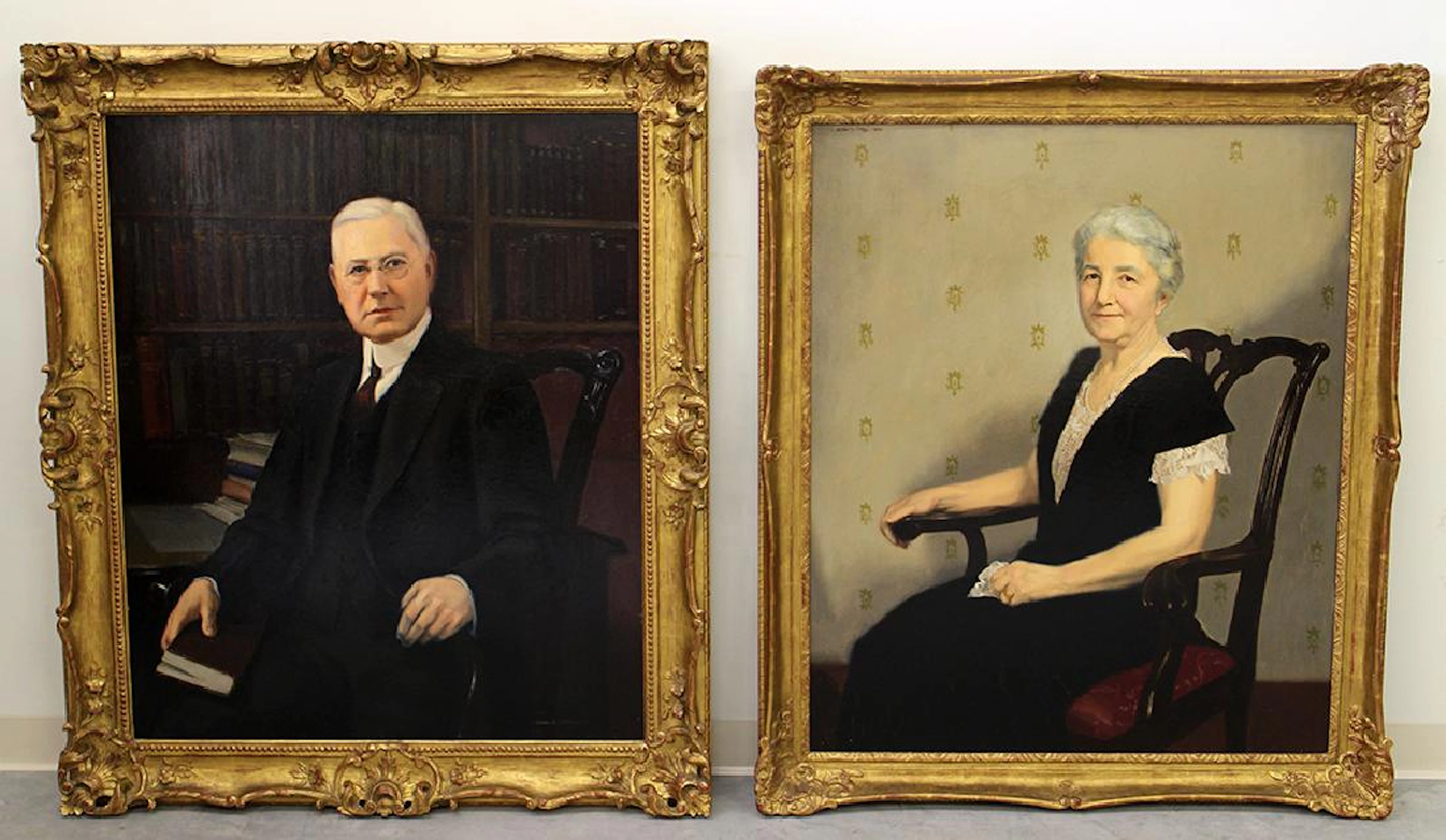 (2) alton s. tobey portrait paintings