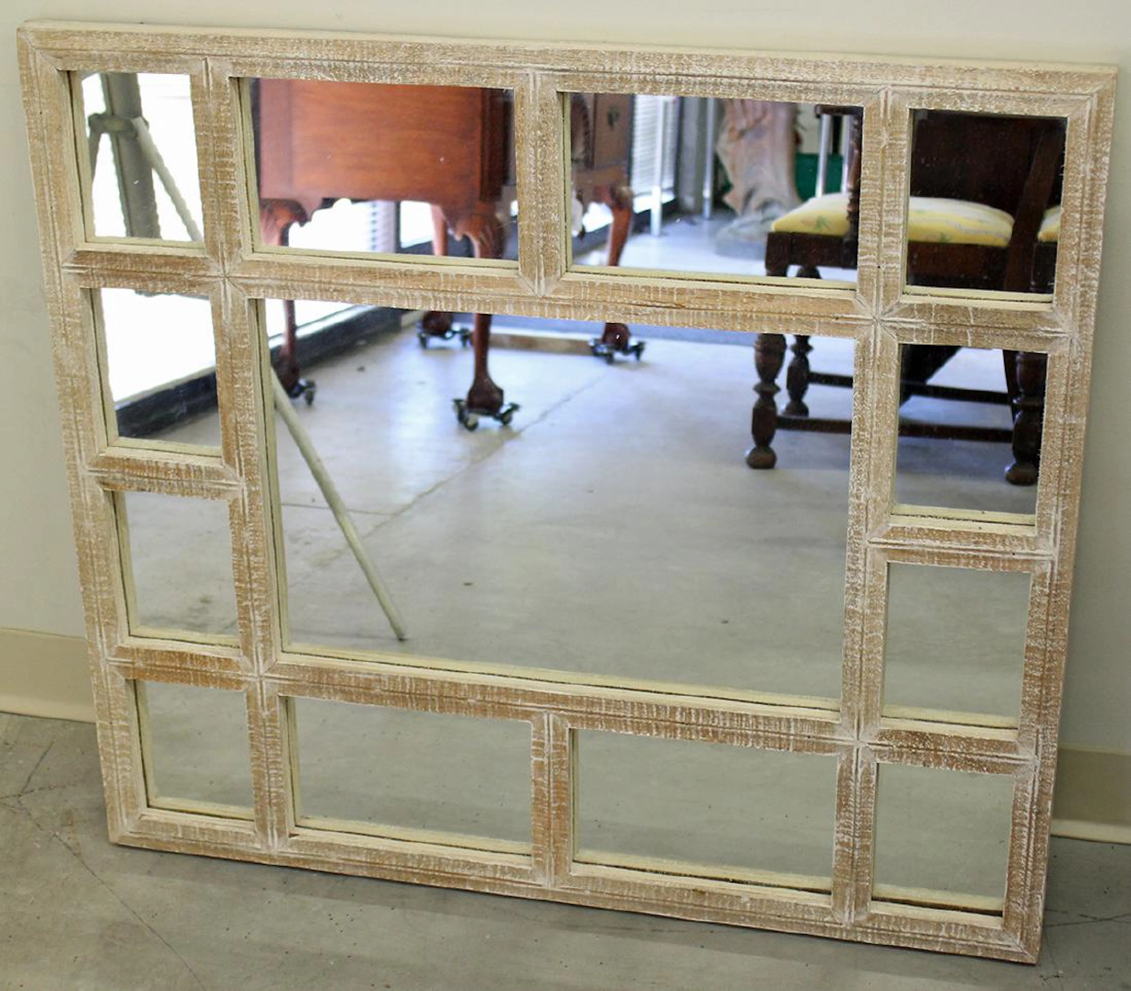 Rustic paneled mirror