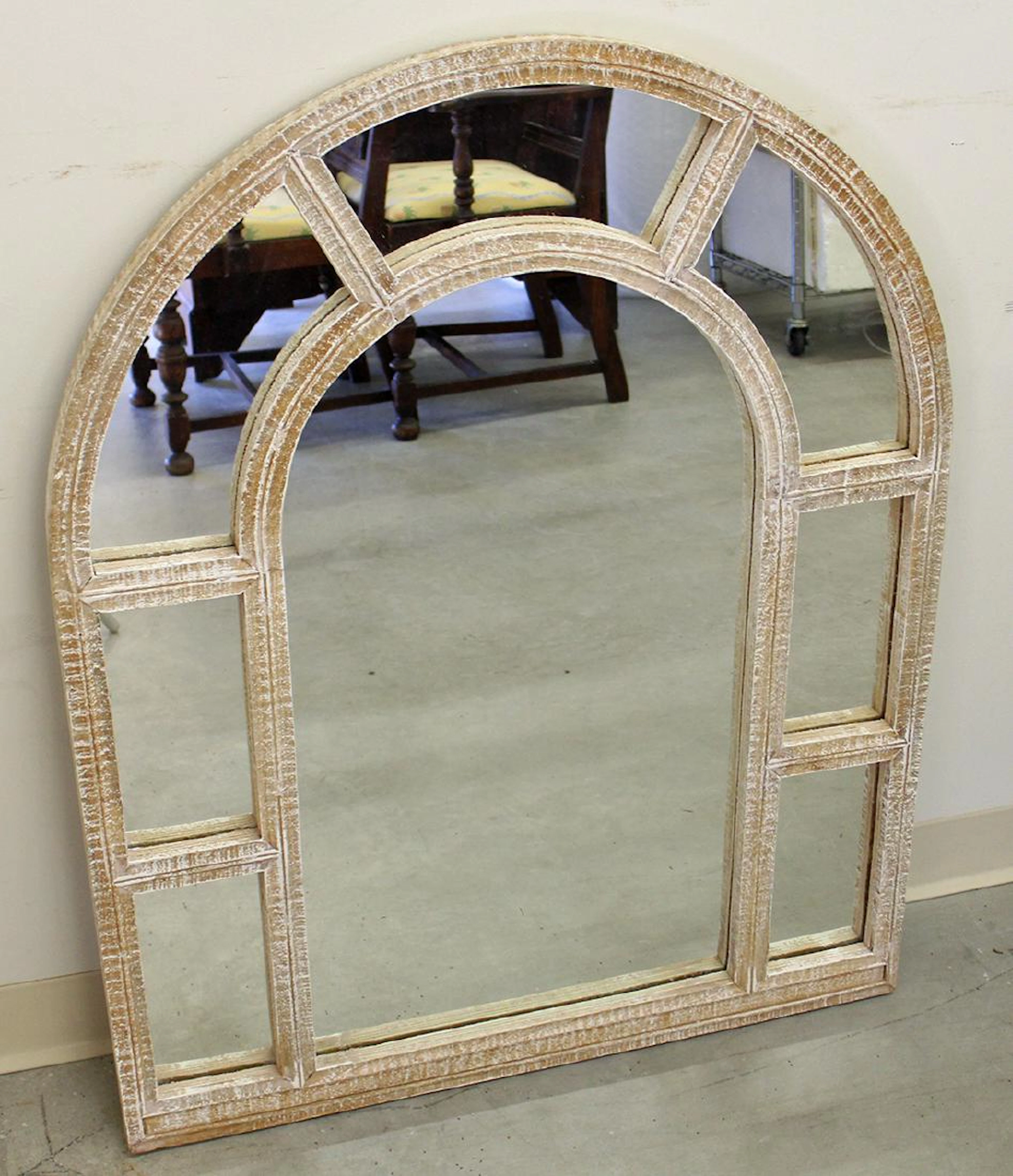 Rustic cathedral style mirror
