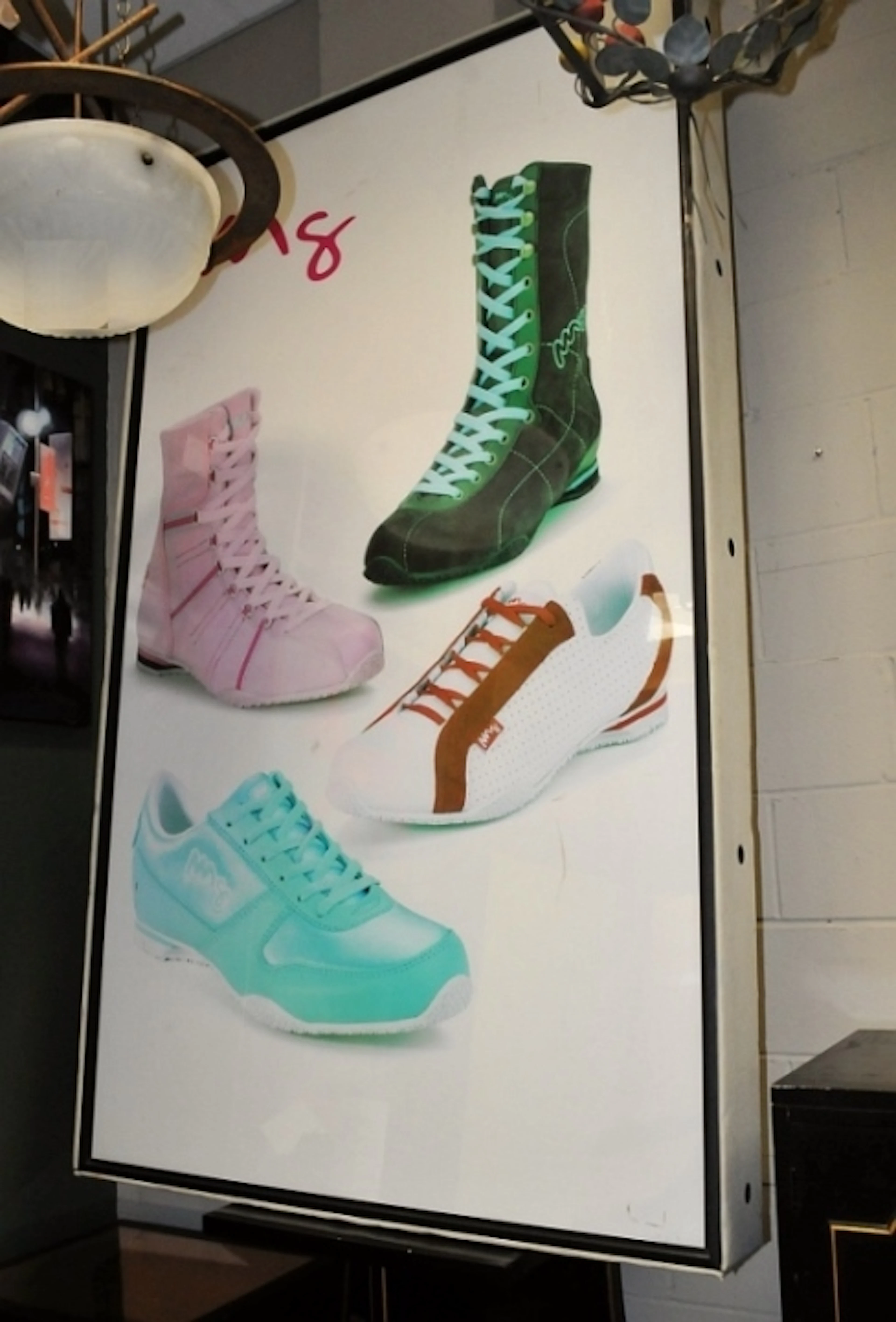 Giant Framed Illuminated Print of Sneakers