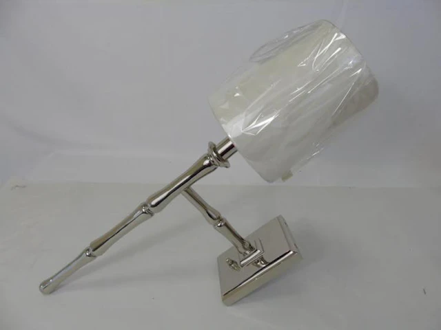 Four Contemporary Faux Bamboo Chrome Sconces