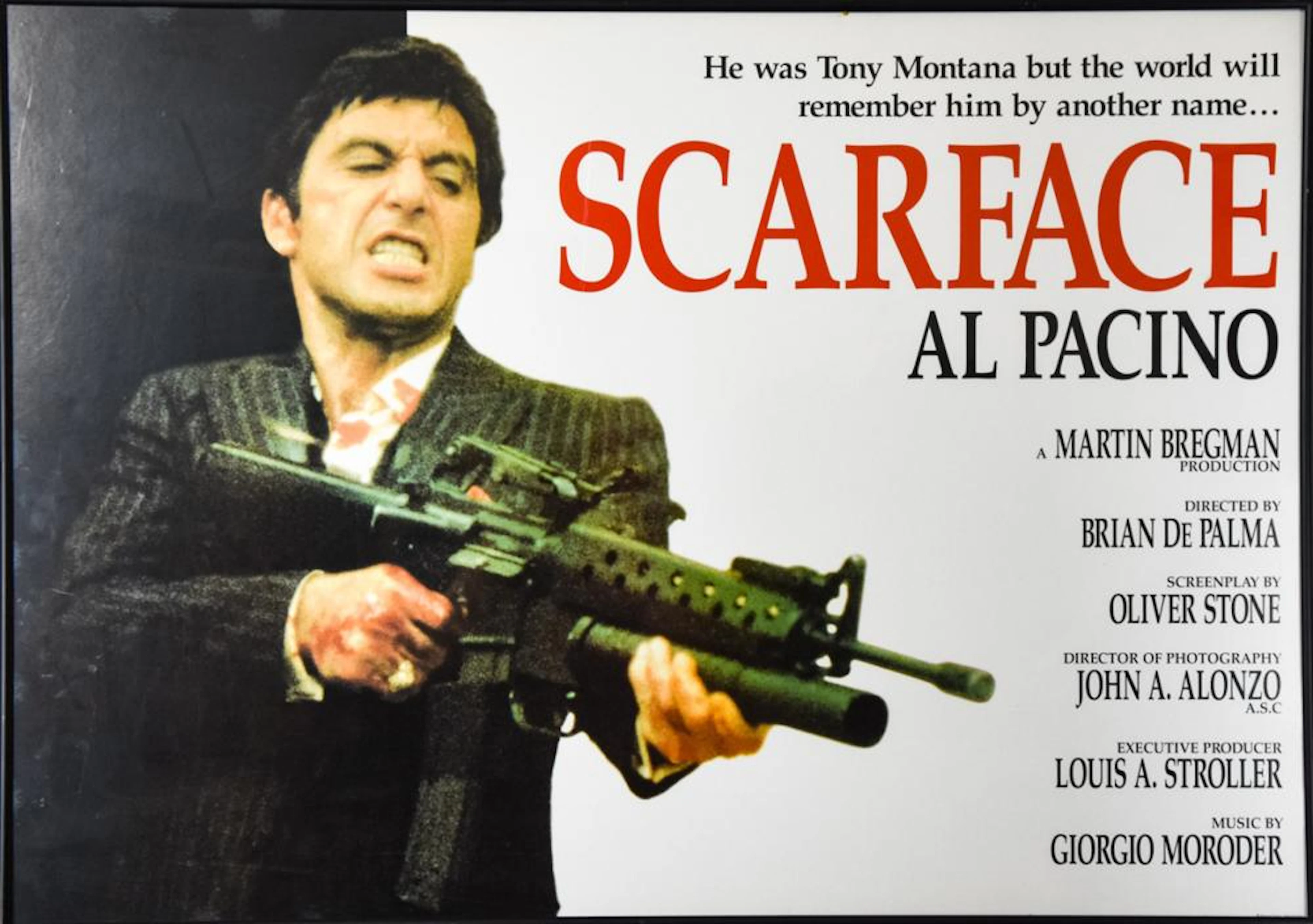 Framed Scarface Al Pacino Movie Poster