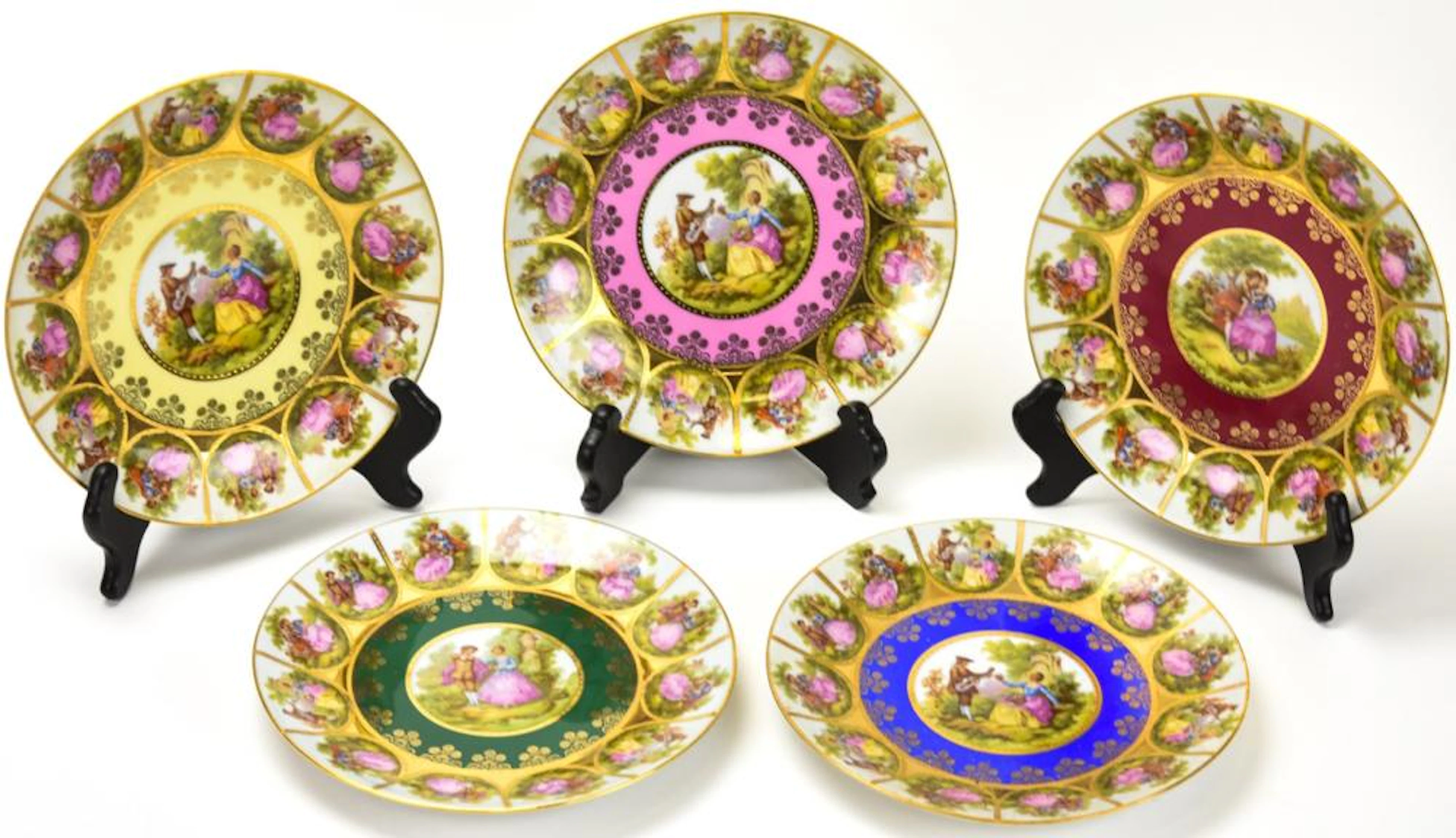 5 JKW Decor Carlsbad Alt Wein Luncheon Plates