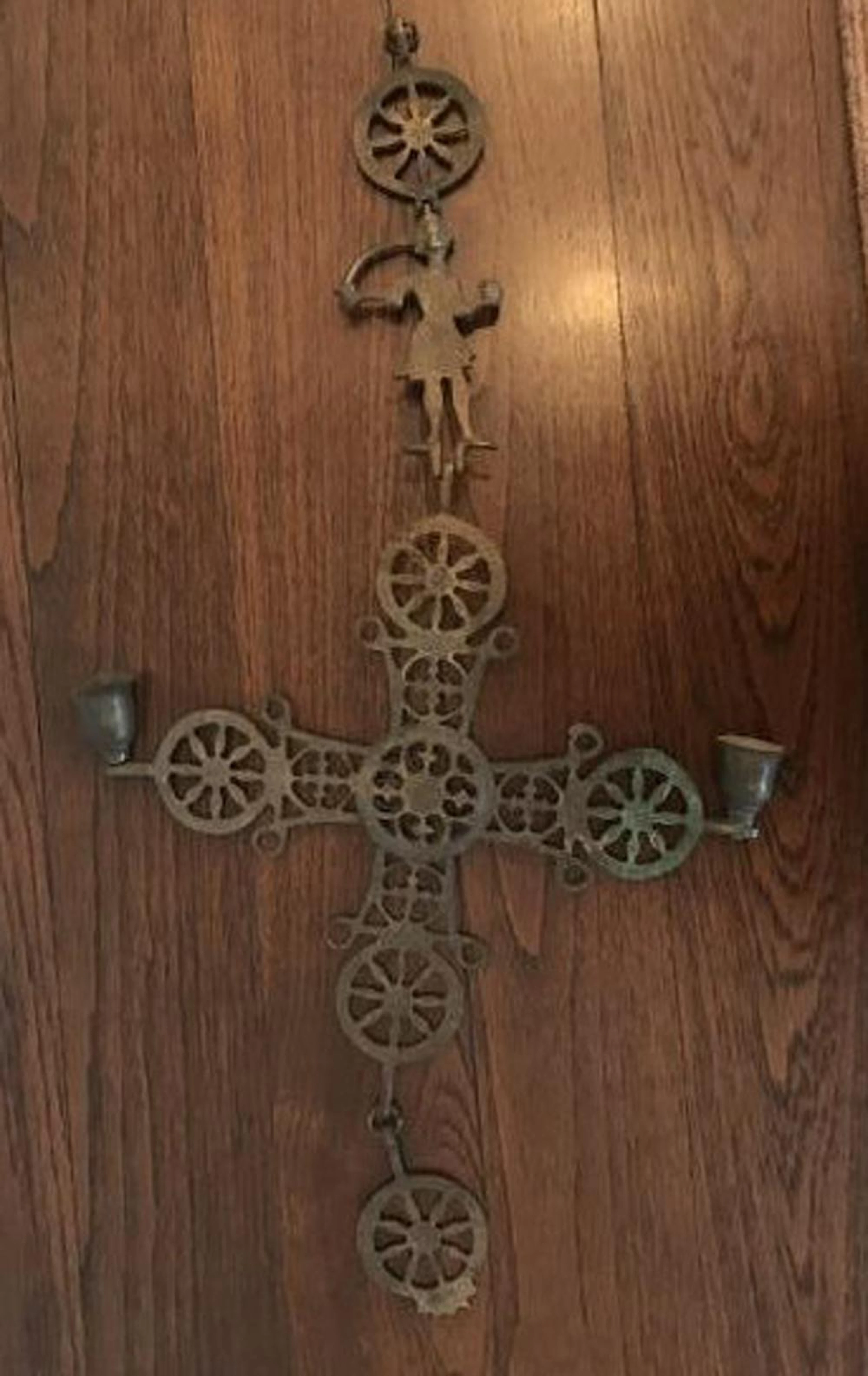 Antique Greek Candle Chandelier from Aegean Island Antique Greek Candle