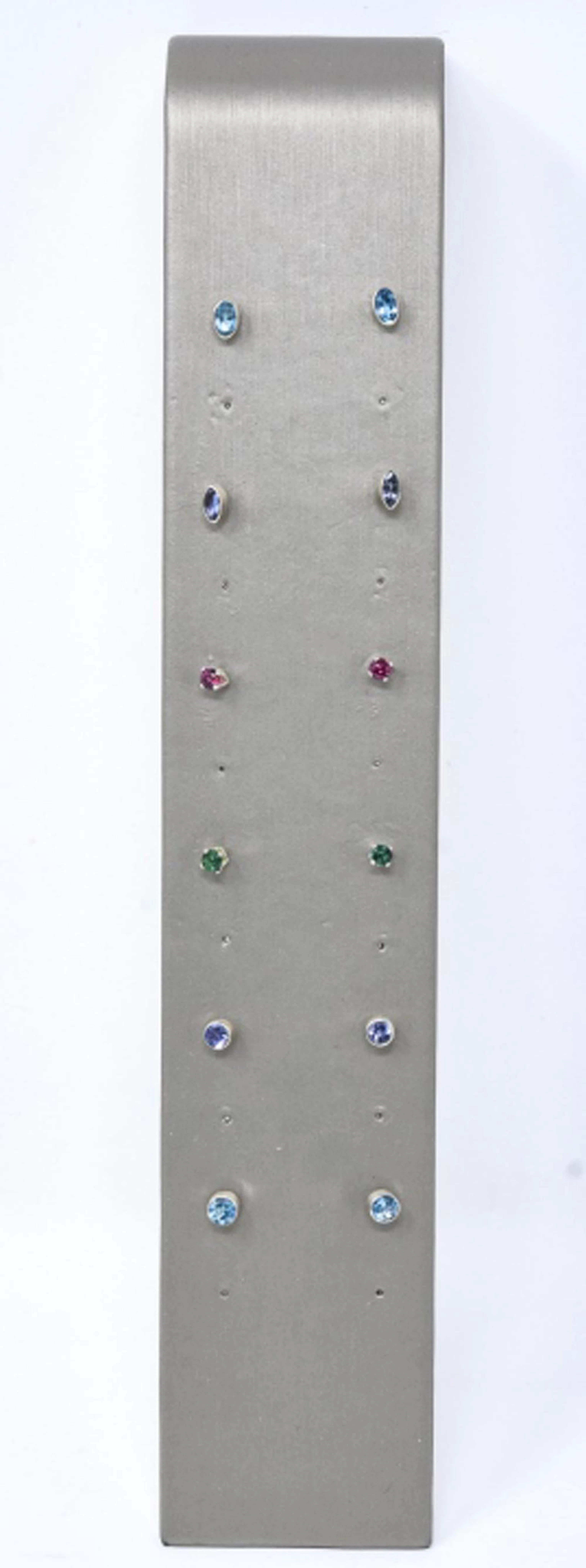 Lot of 6 Pairs of Semi Precious Stone Stud Earring