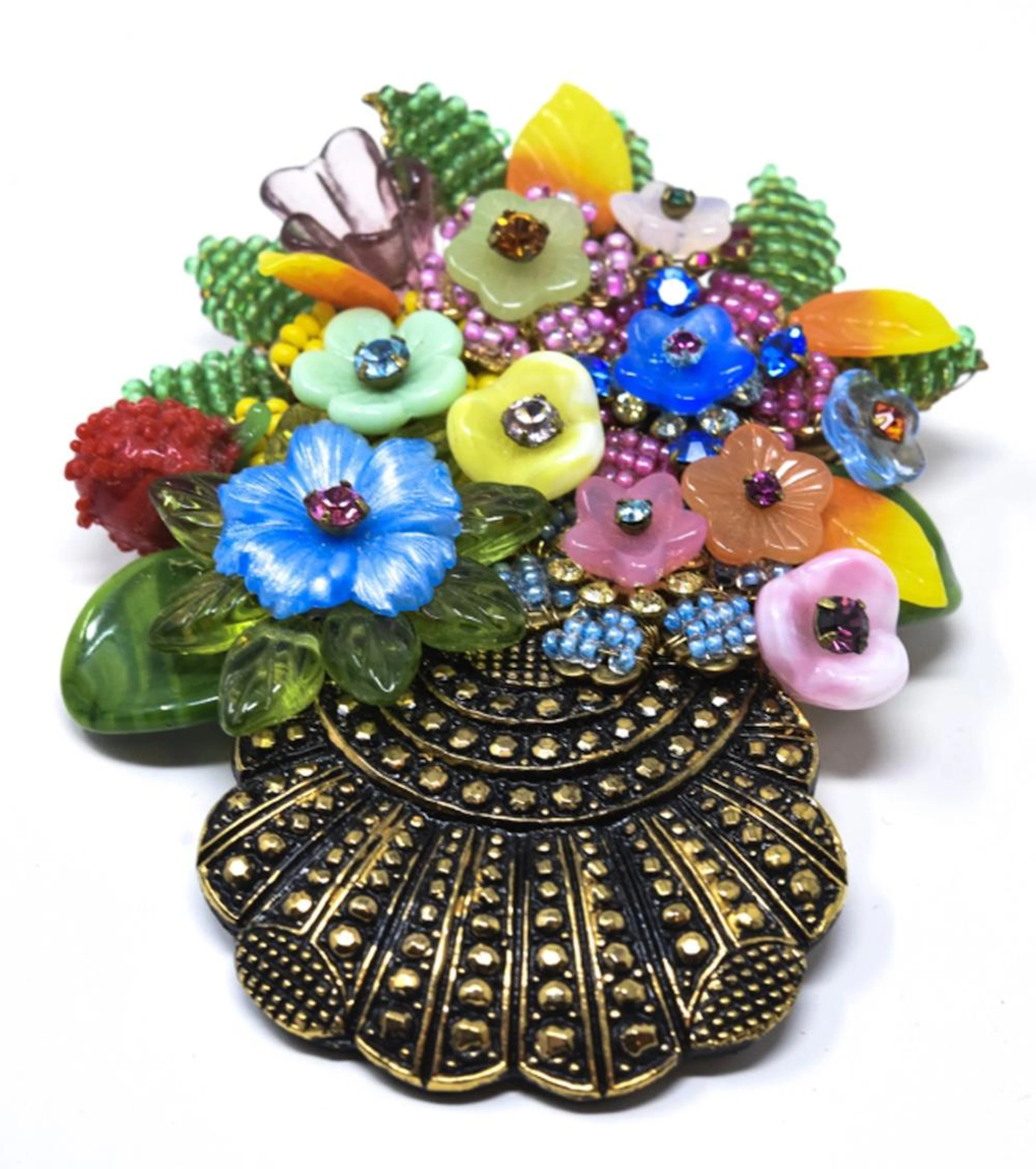 Vintage Stanley Hagler NYC Floral Motif Brooch