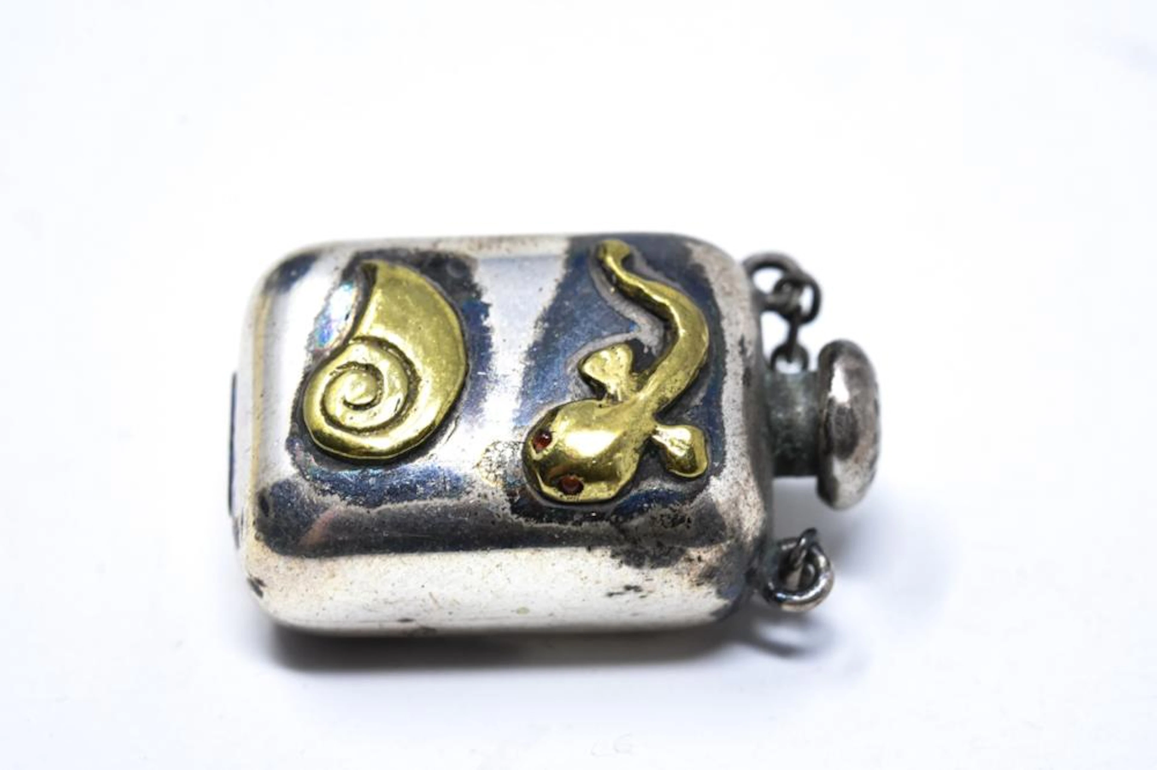 Antique Sterling Silver Perfume Flask Pendant
