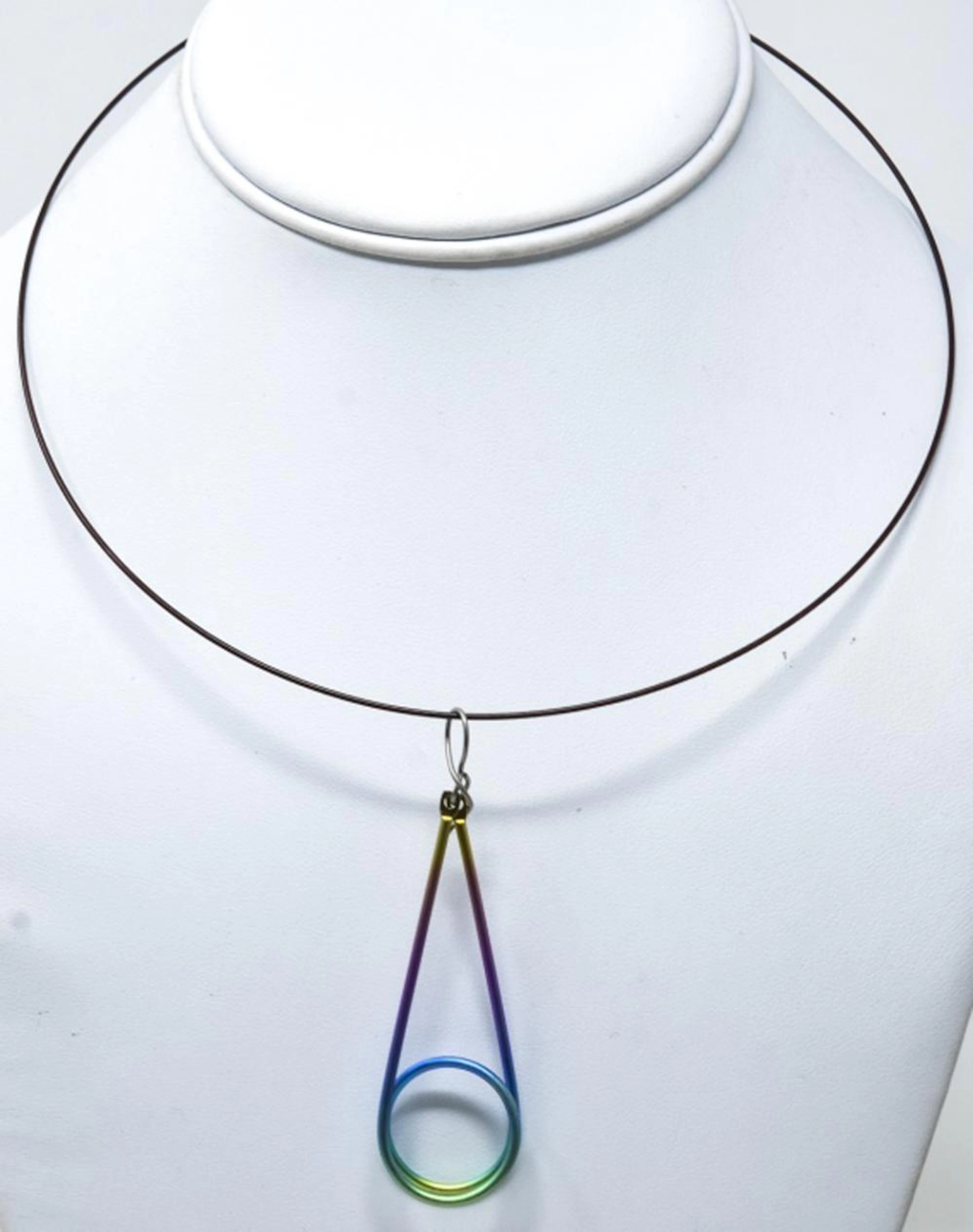 KA Vintage 1960s Aluminum Pendant on Choker