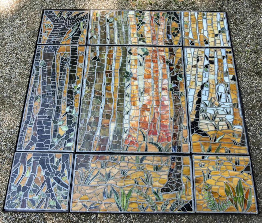 Michael Cardacino Custom Stained Glass Wall Panel
