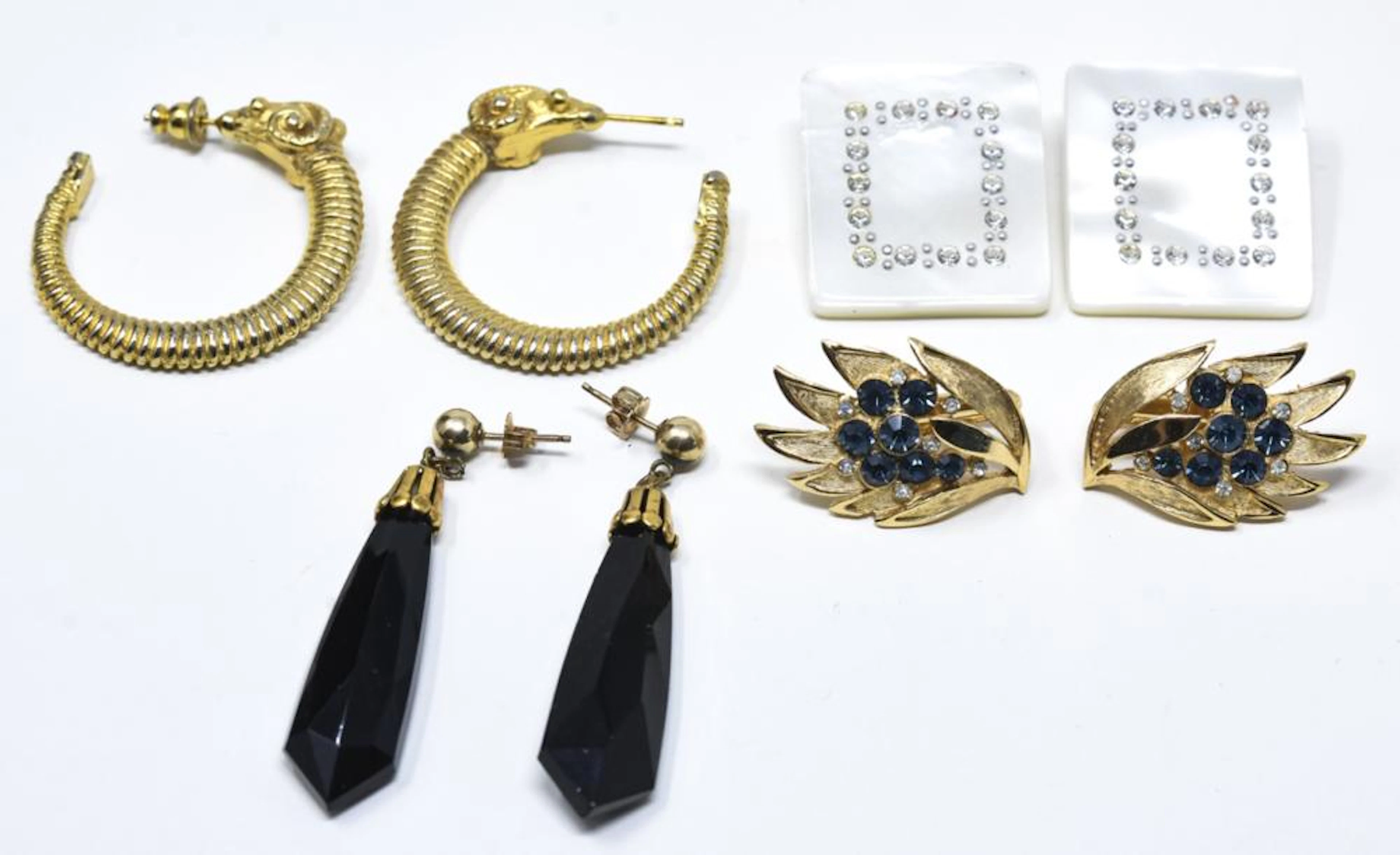 Vintage Crown Trifari Earrings & Costume Jewelry