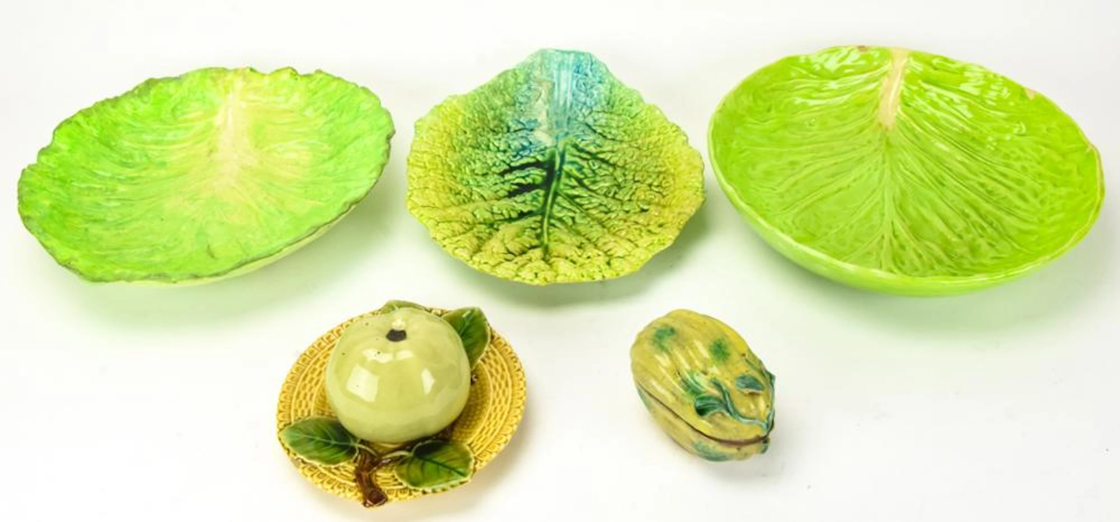 Group of Figural Antique & Vintage Majolica Items
