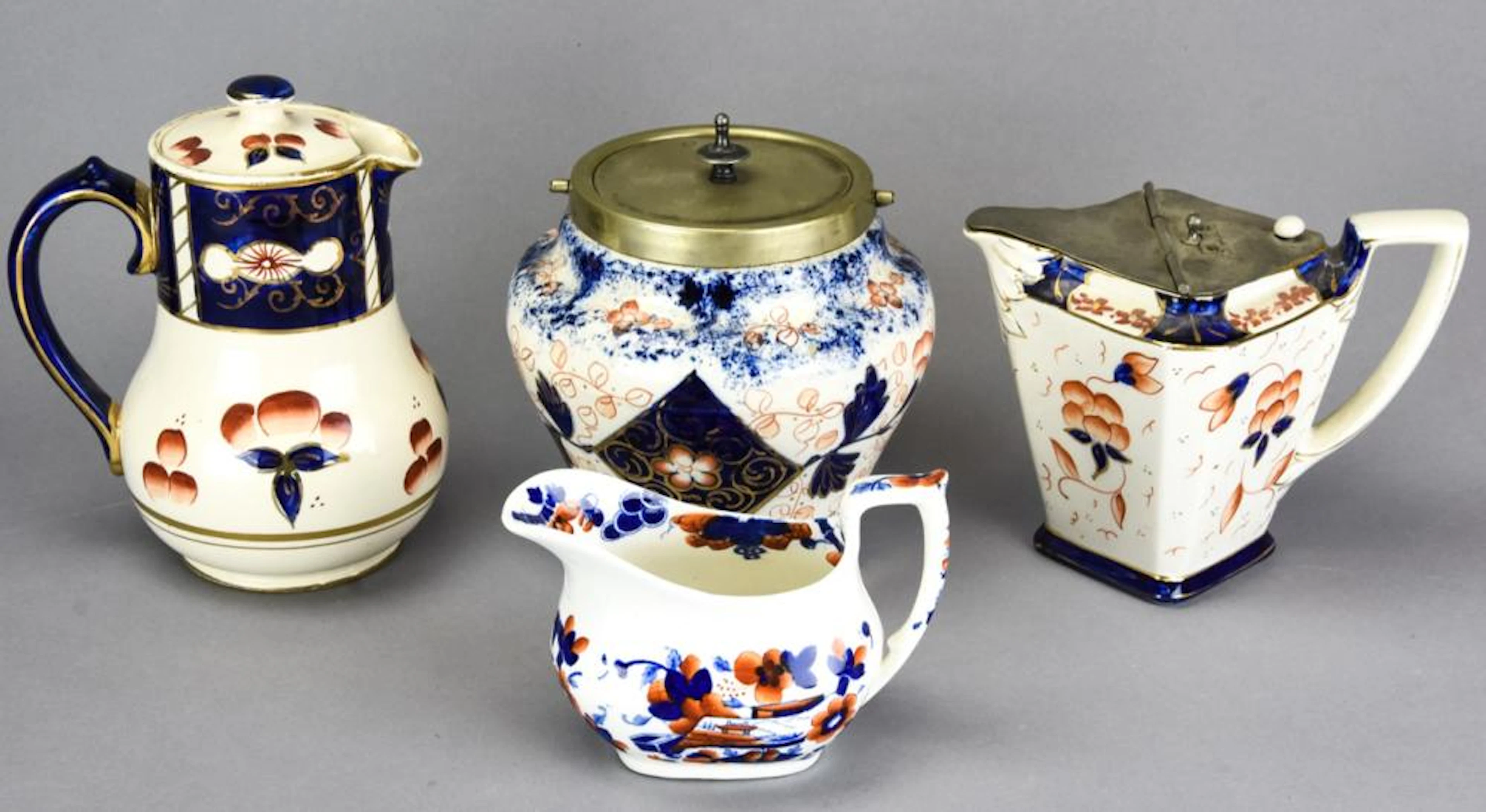 Antique English Imari Ware Hand Painted Porcelain