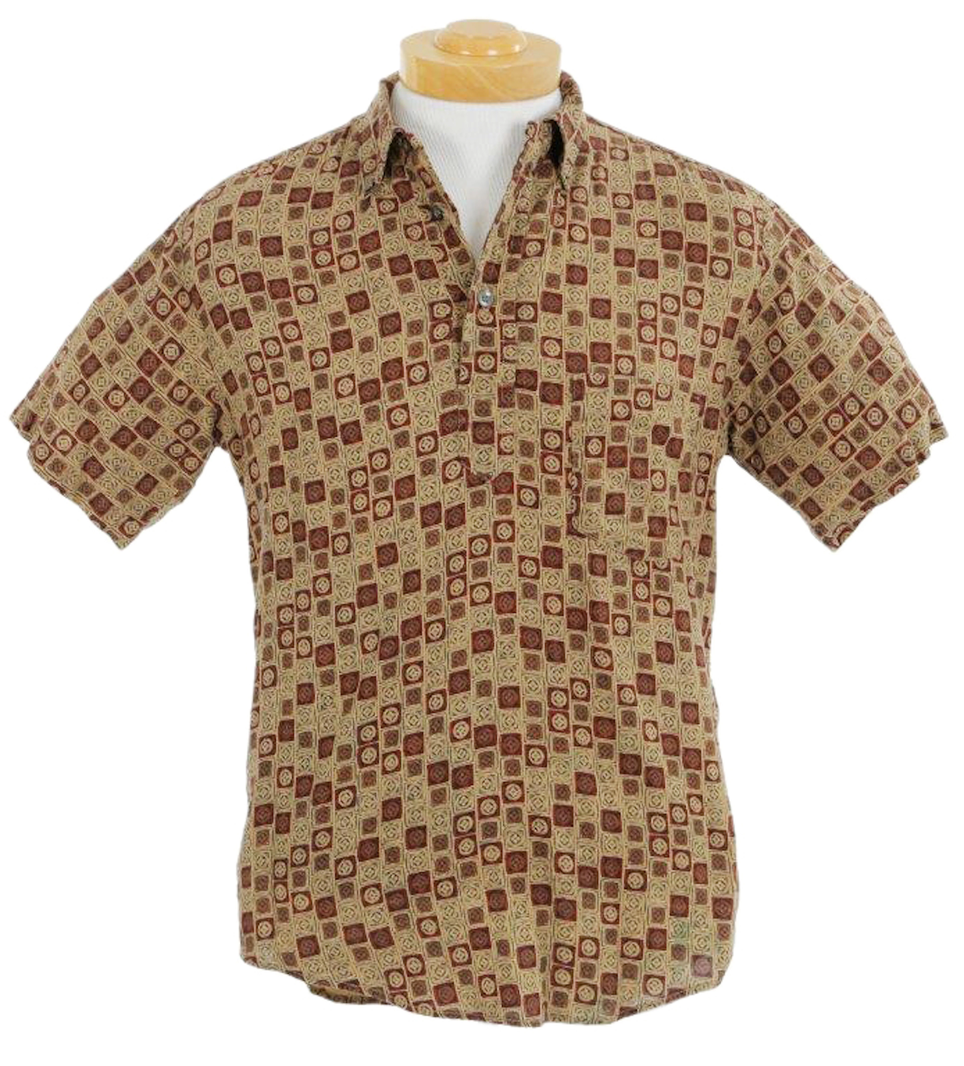 Johnny Depp's (George Jung) "Blow" Geometric Brown Button Up Shirt W/COA