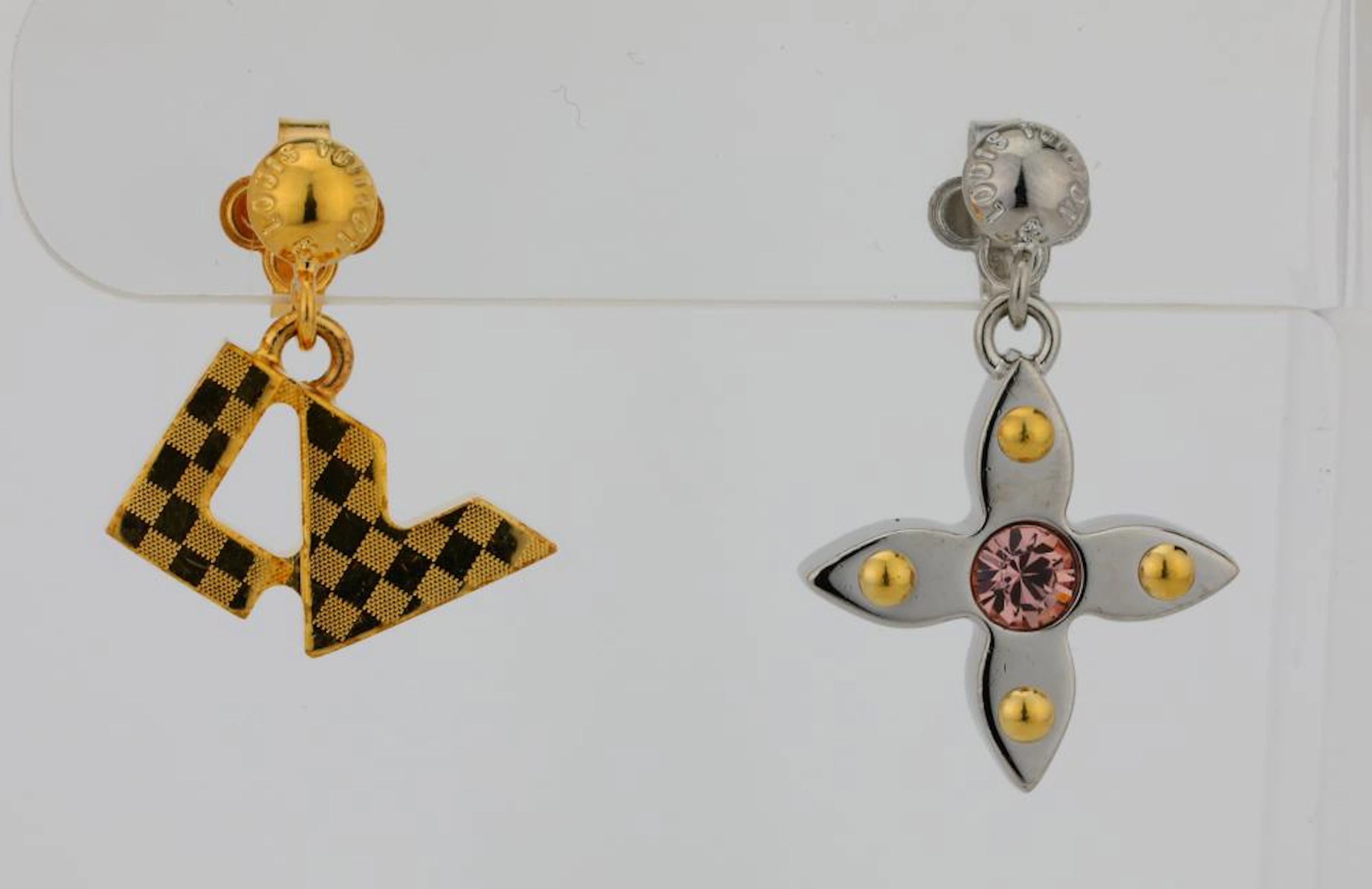 Louis Vuitton "Love Letters" Asymmetrical Earrings