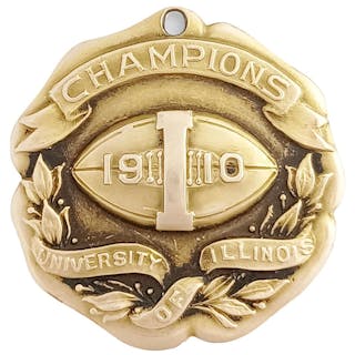 1910 University Of Illinois 14K Gold Undefeated Season Championship