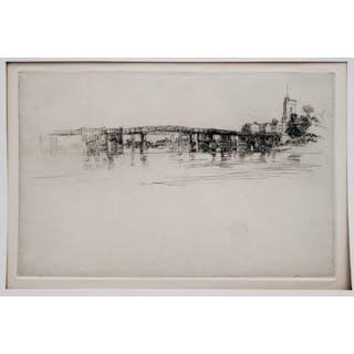 James AM Whistler AAA COA Little Putney Etching Butterfly Signature